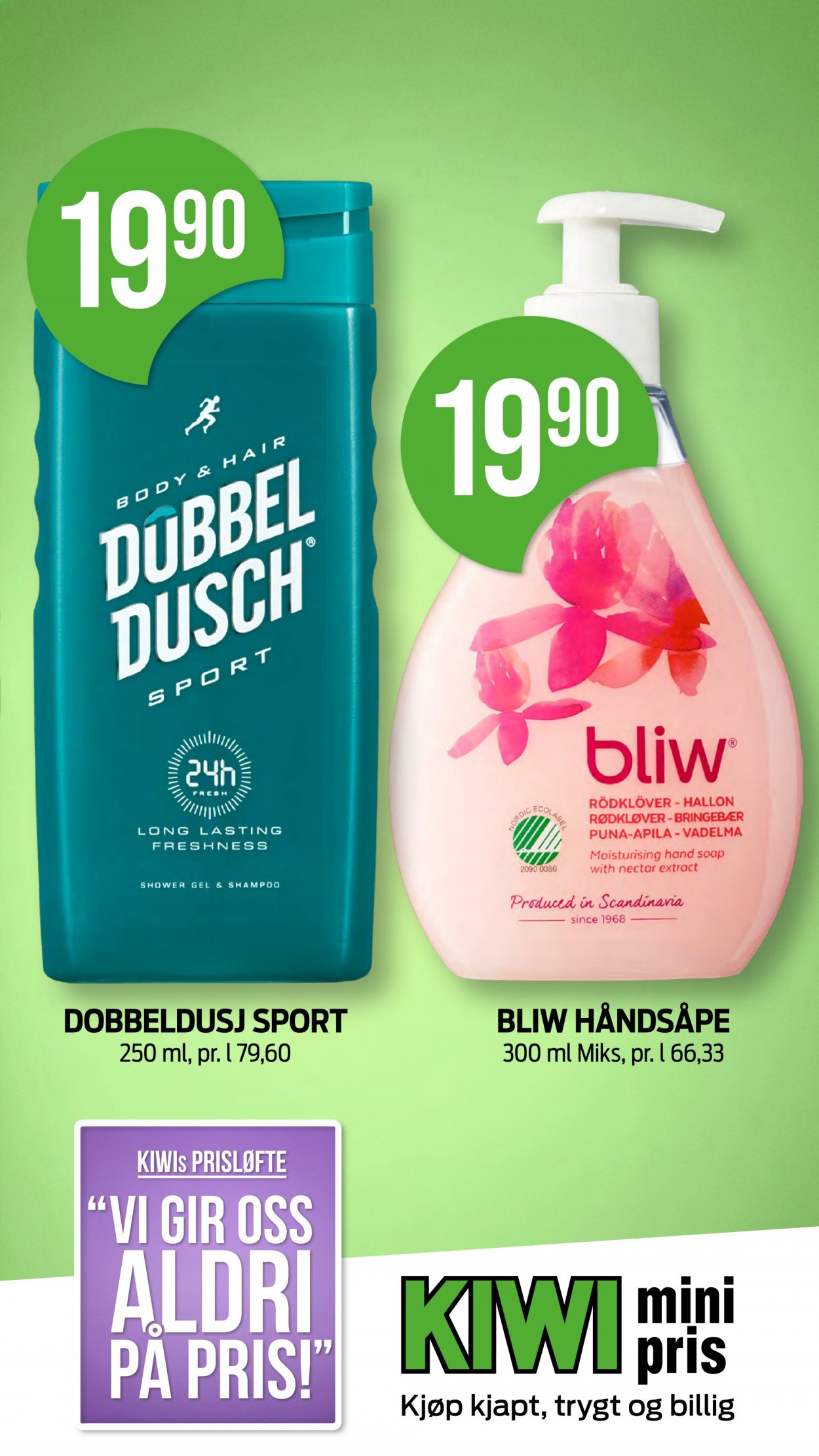 thumbnail - Kundeavis KIWI - 3.5.2021 - 9.5.2021 - Produkter fra tilbudsaviser - bringebær, håndsåpe, dusjsåpe, shampoo. Side 35.