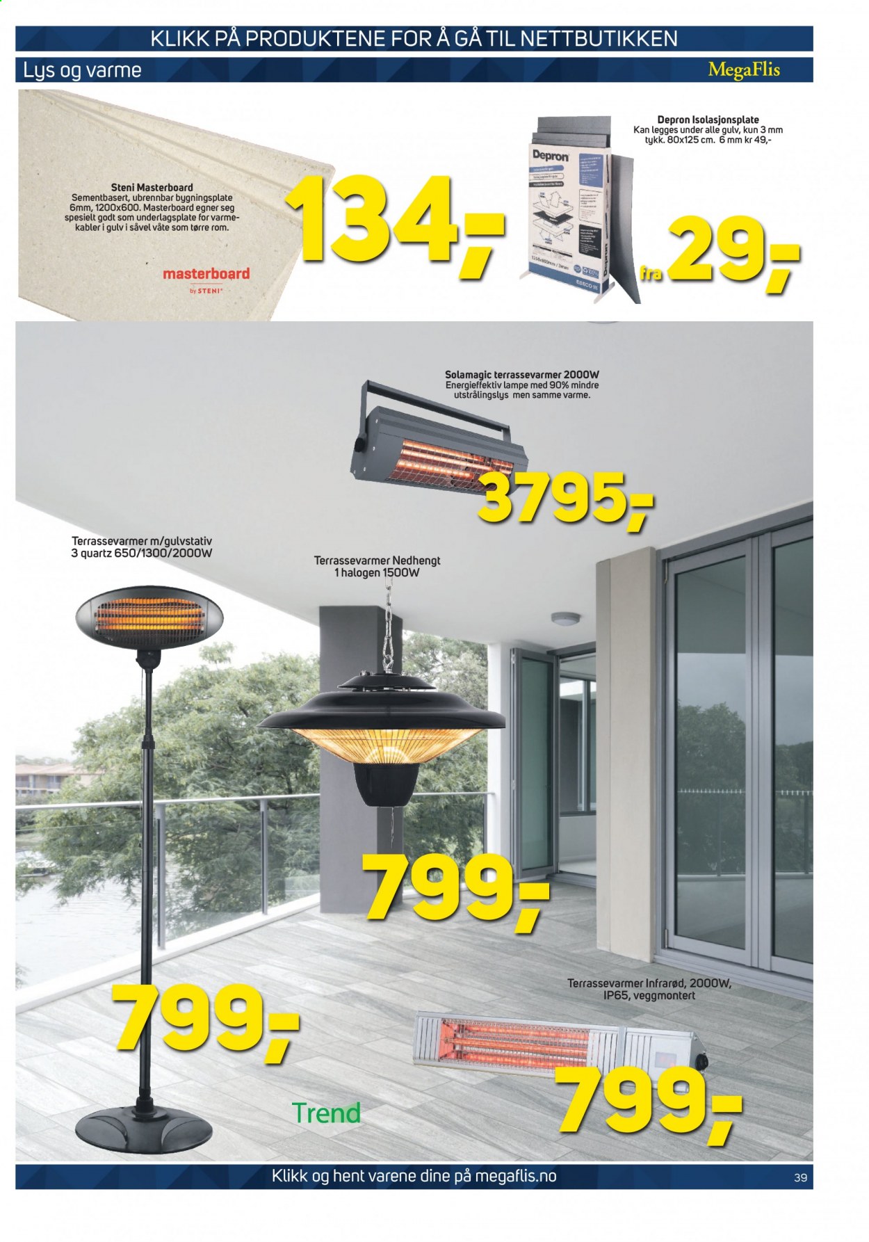 thumbnail - Kundeavis MegaFlis - 6.5.2021 - 22.5.2021 - Produkter fra tilbudsaviser - lampe, gulv. Side 39.