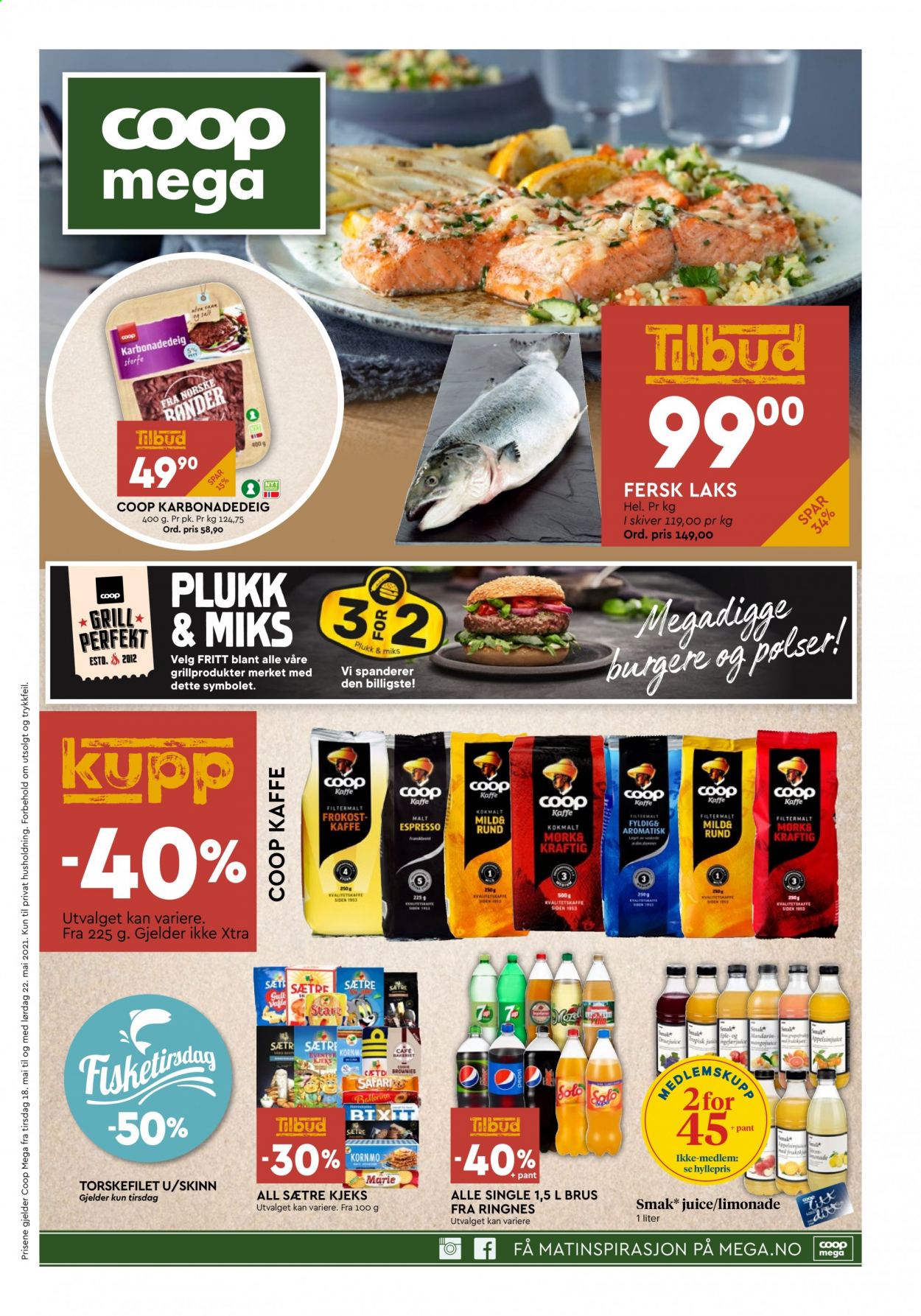 Kundeavis Coop Mega - 18.5.2021 - 22.5.2021. Side 1