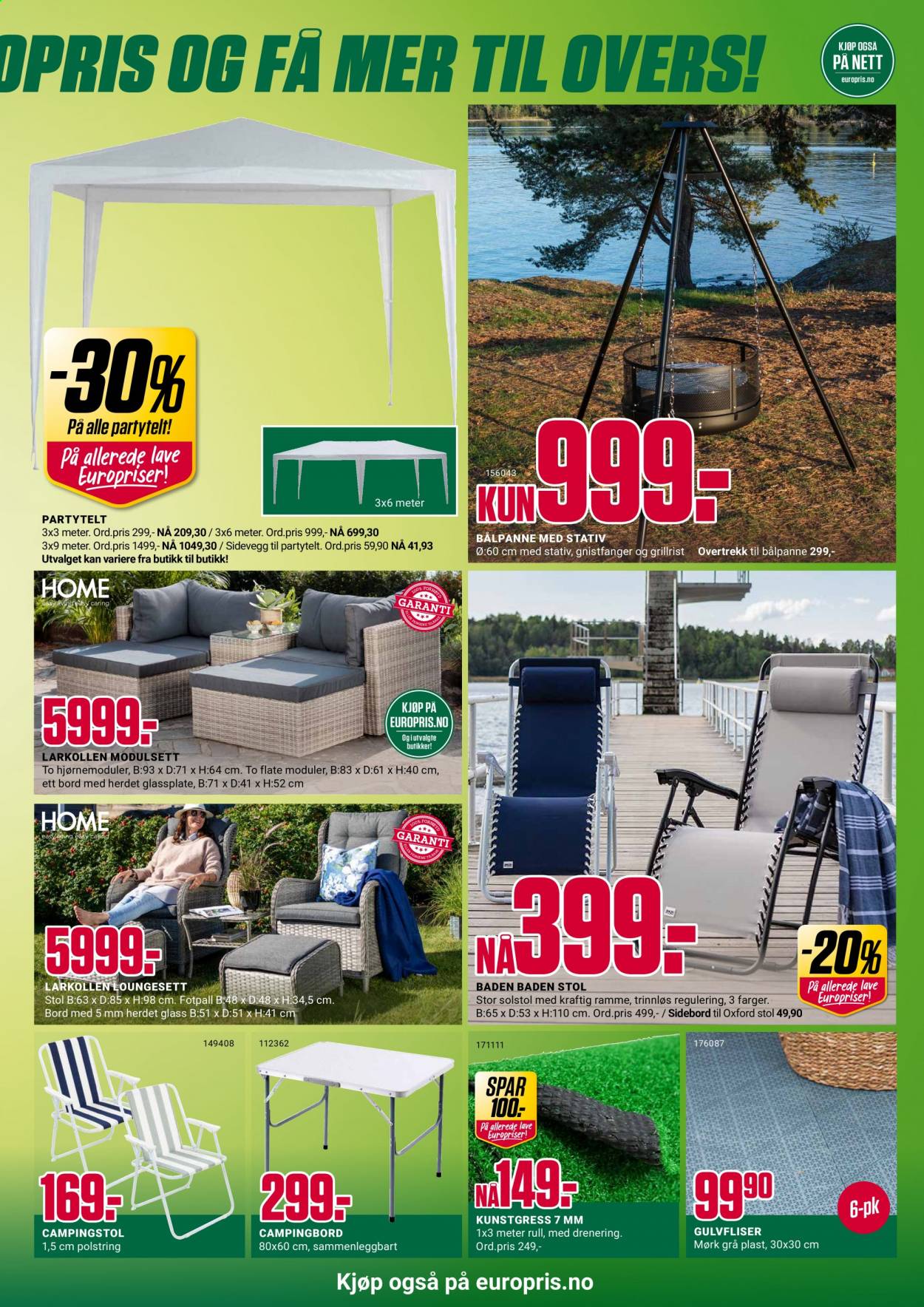 thumbnail - Kundeavis Europris - 31.5.2021 - 5.6.2021 - Produkter fra tilbudsaviser - stol, bord. Side 5.