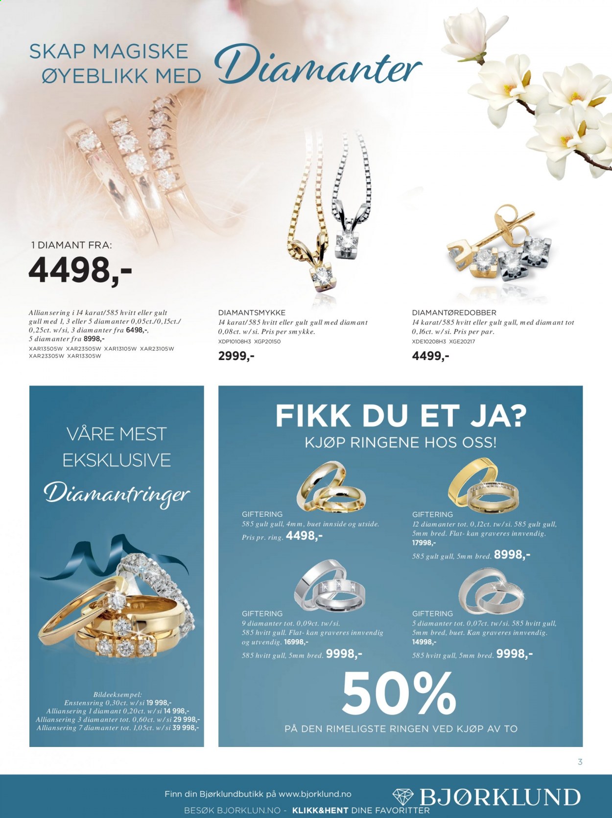 thumbnail - Kundeavis Bjørklund - 1.6.2021 - 28.6.2021 - Produkter fra tilbudsaviser - ring, smykke. Side 3.