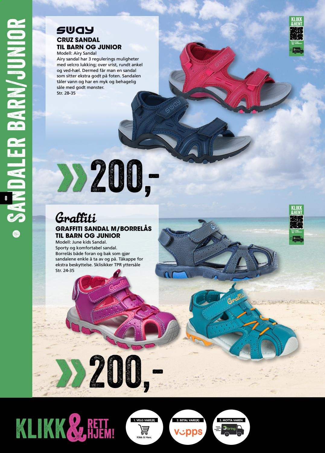 thumbnail - Kundeavis Sport Outlet - 1.6.2021 - 26.6.2021 - Produkter fra tilbudsaviser - sandal. Side 8.