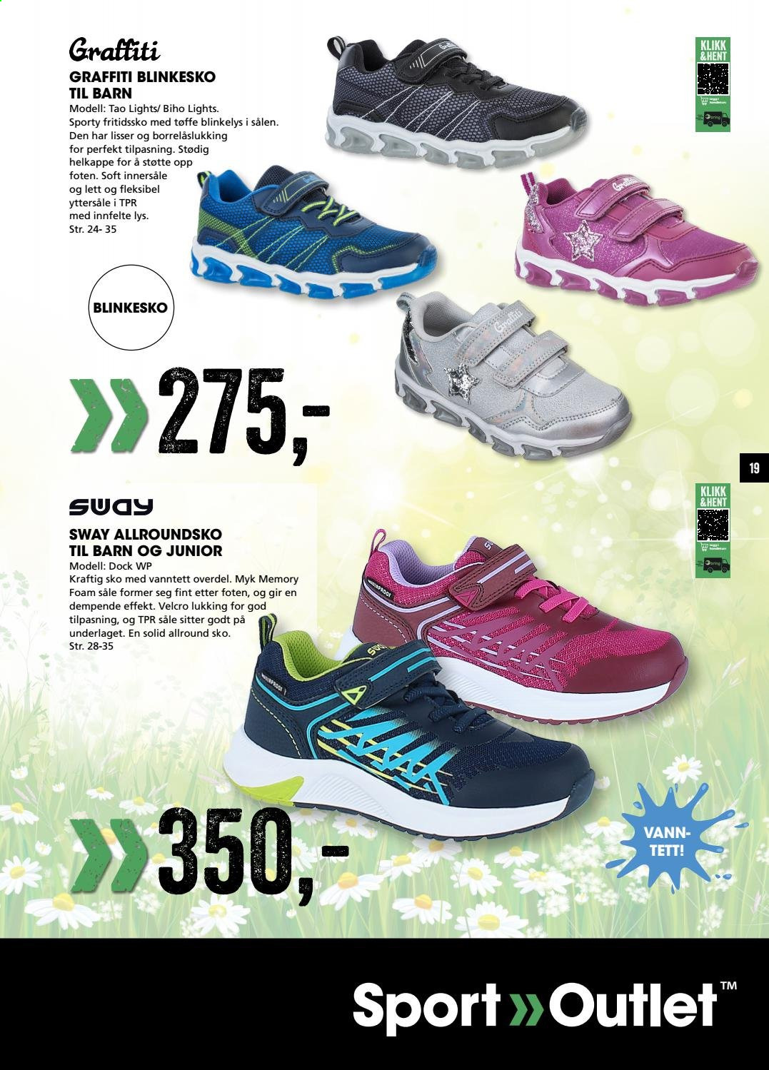 thumbnail - Kundeavis Sport Outlet - 1.6.2021 - 26.6.2021 - Produkter fra tilbudsaviser - vann, sko, blinkesko. Side 19.