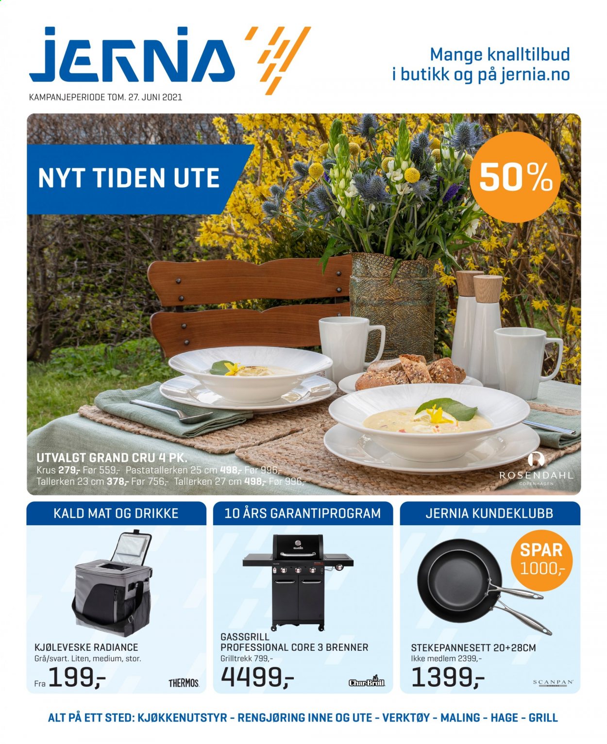 thumbnail - Kundeavis Jernia - 8.6.2021 - 27.6.2021 - Produkter fra tilbudsaviser - tallerken, verktøy. Side 1.