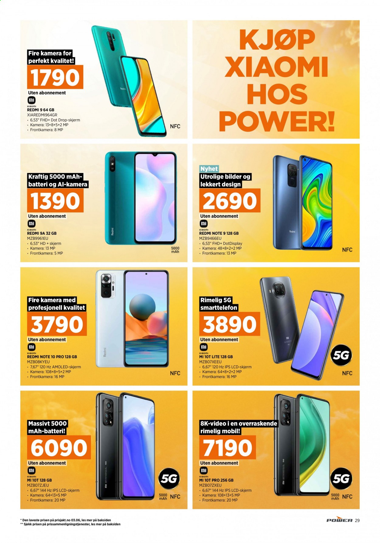 thumbnail - Kundeavis Power - 12.6.2021 - 26.6.2021 - Produkter fra tilbudsaviser - Xiaomi, smarttelefon. Side 29.