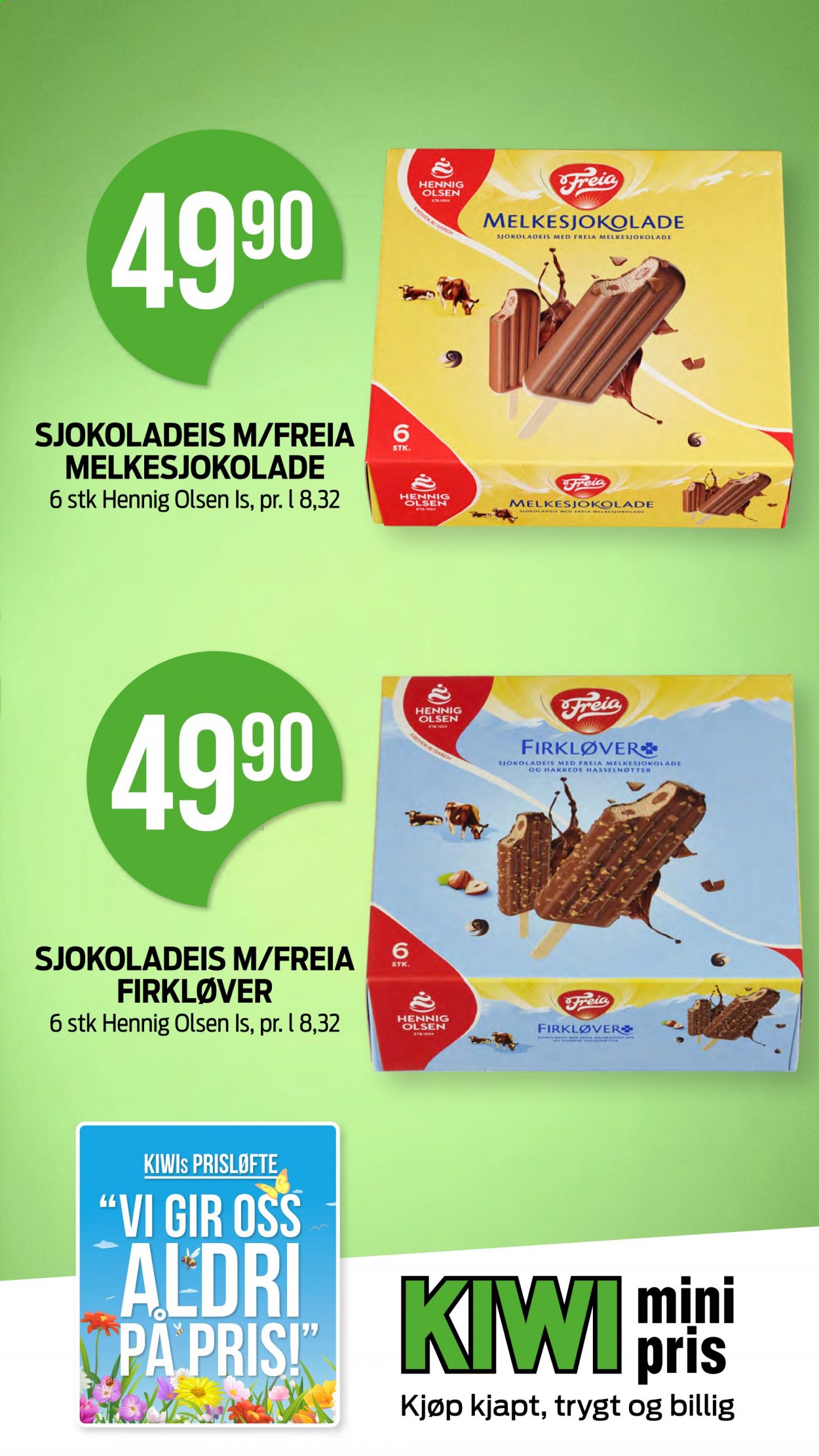 thumbnail - Kundeavis KIWI - 21.6.2021 - 27.6.2021 - Produkter fra tilbudsaviser - melkesjokolade, Freia. Side 34.