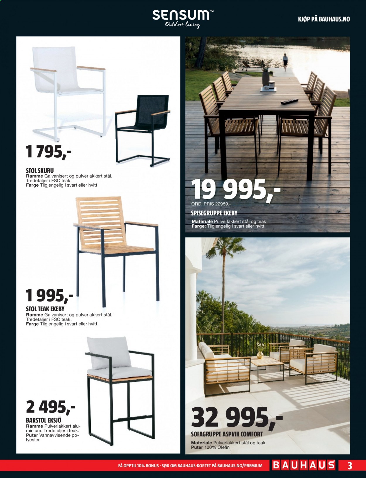 thumbnail - Kundeavis Bauhaus - 28.6.2021 - 11.7.2021 - Produkter fra tilbudsaviser - pute, stol. Side 3.