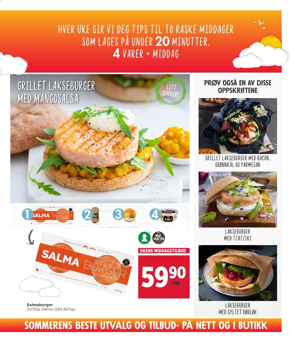 thumbnail - Kundeavis MENY - 5.7.2021 - 10.7.2021 - Produkter fra tilbudsaviser - burger, tzatziki, aioli. Side 3.