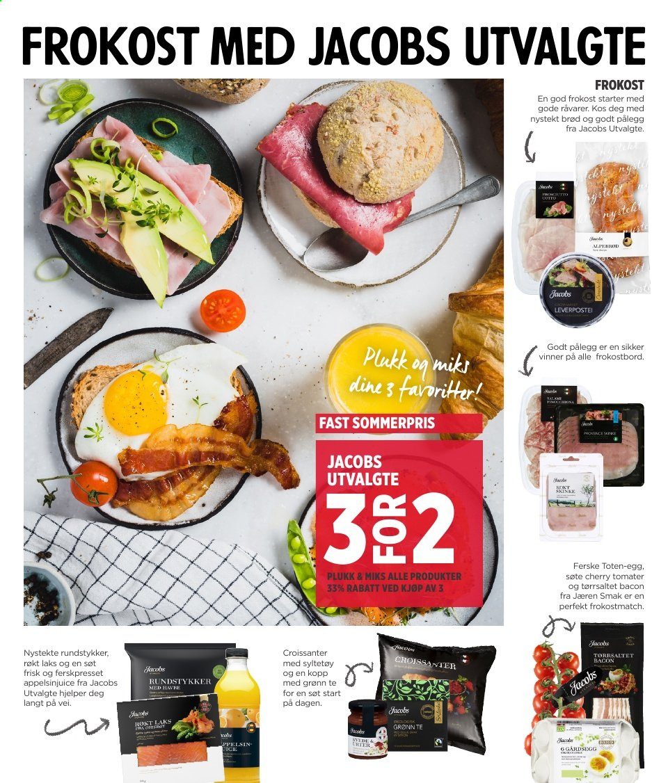 thumbnail - Kundeavis MENY - 5.7.2021 - 10.7.2021 - Produkter fra tilbudsaviser - havre, brød, rundstykker, bacon, leverpostei, egg, syltetøy, appelsinjuice. Side 17.