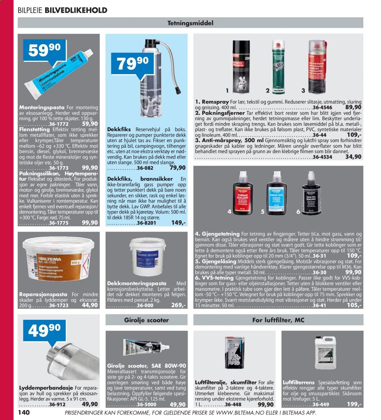 thumbnail - Kundeavis Biltema - Produkter fra tilbudsaviser - verktøy. Side 140.