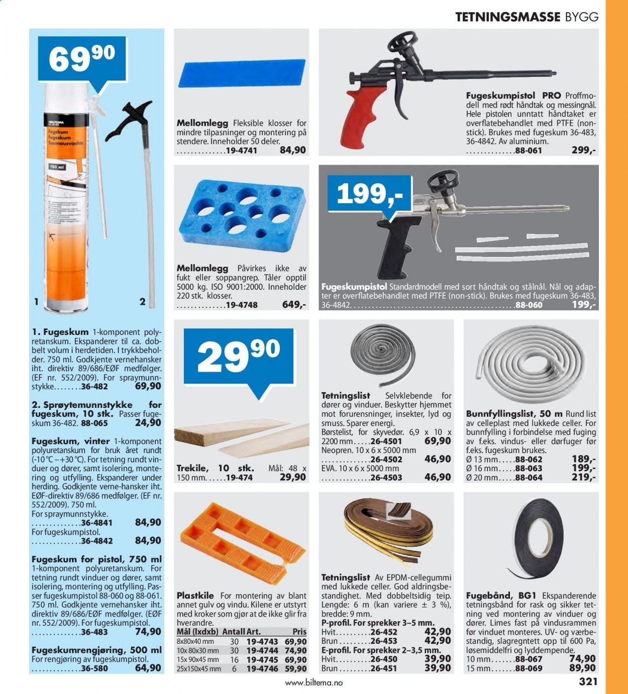 thumbnail - Kundeavis Biltema - Produkter fra tilbudsaviser - selvklebende, Dell, gulv, hansker, vinduer. Side 321.