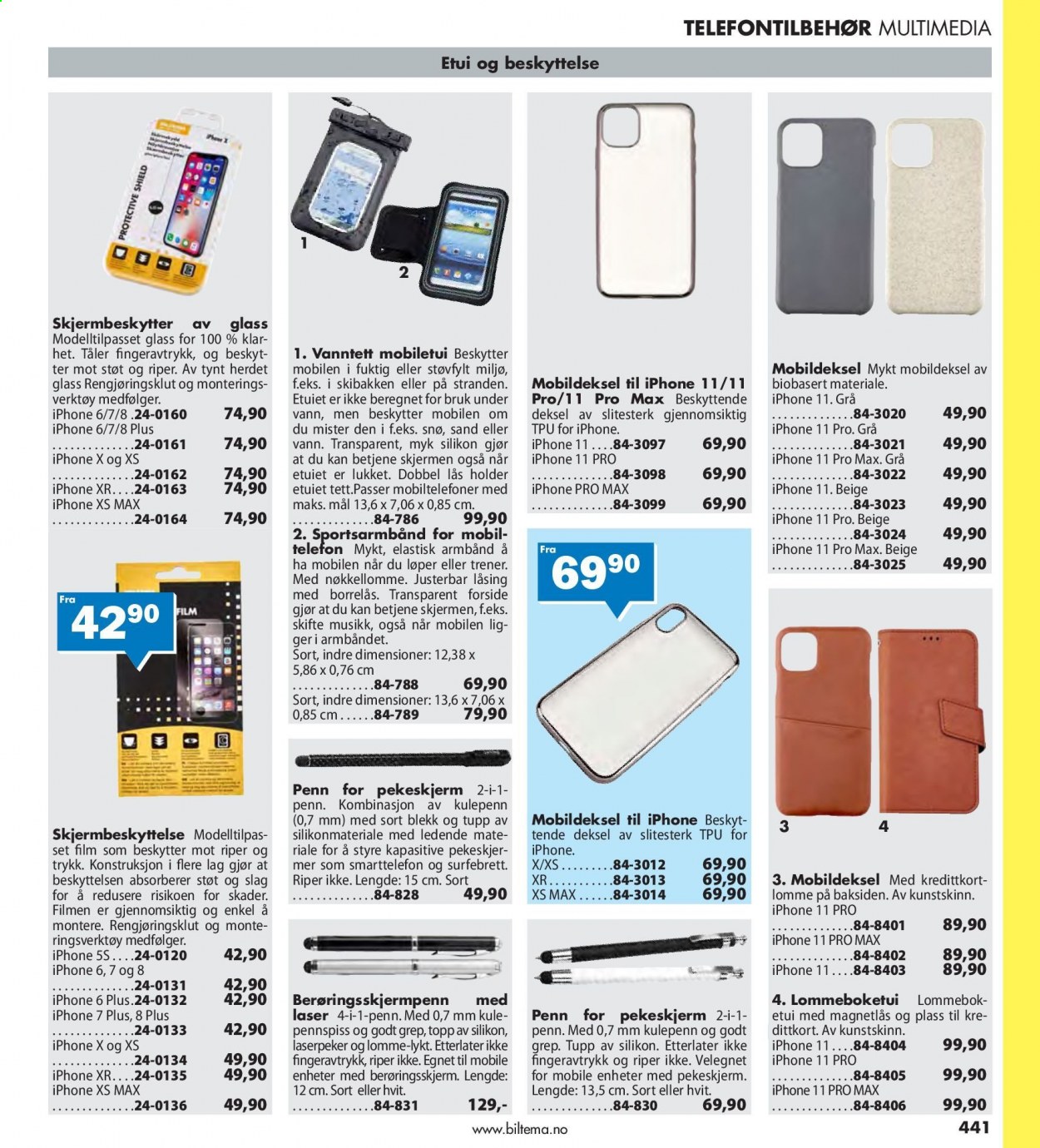 thumbnail - Kundeavis Biltema - Produkter fra tilbudsaviser - kulepenn, penn, iPhone, verktøy. Side 441.