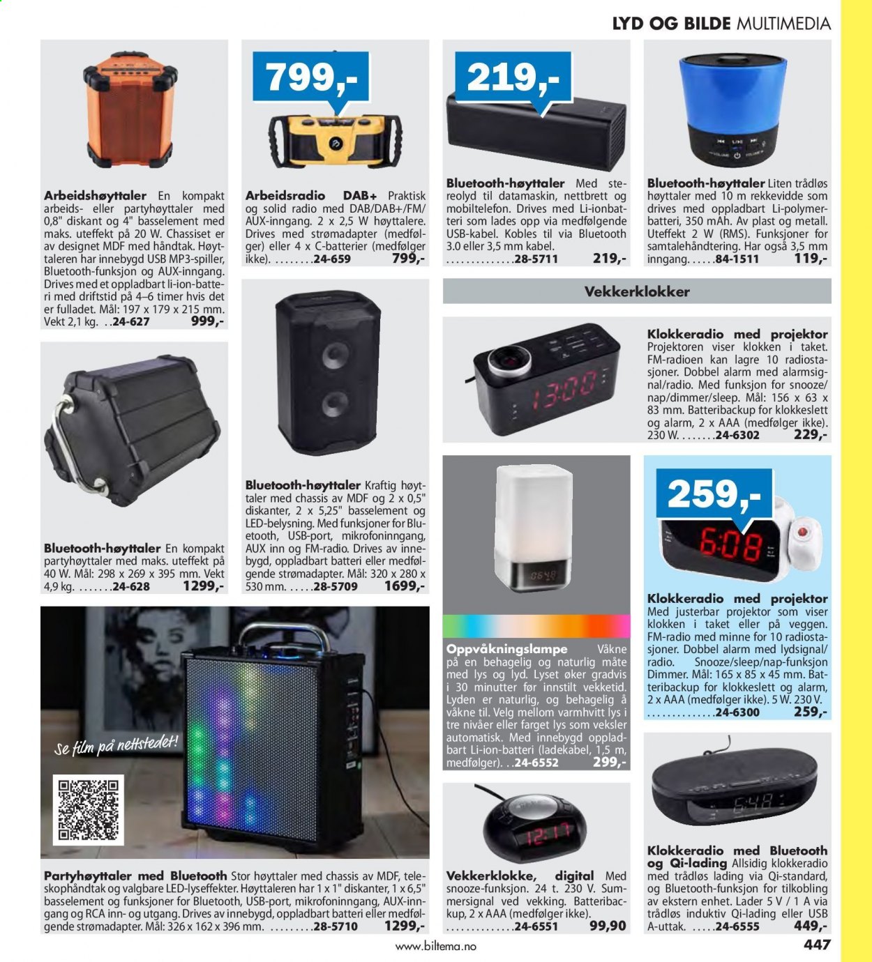 thumbnail - Kundeavis Biltema - Produkter fra tilbudsaviser - batteri. Side 447.