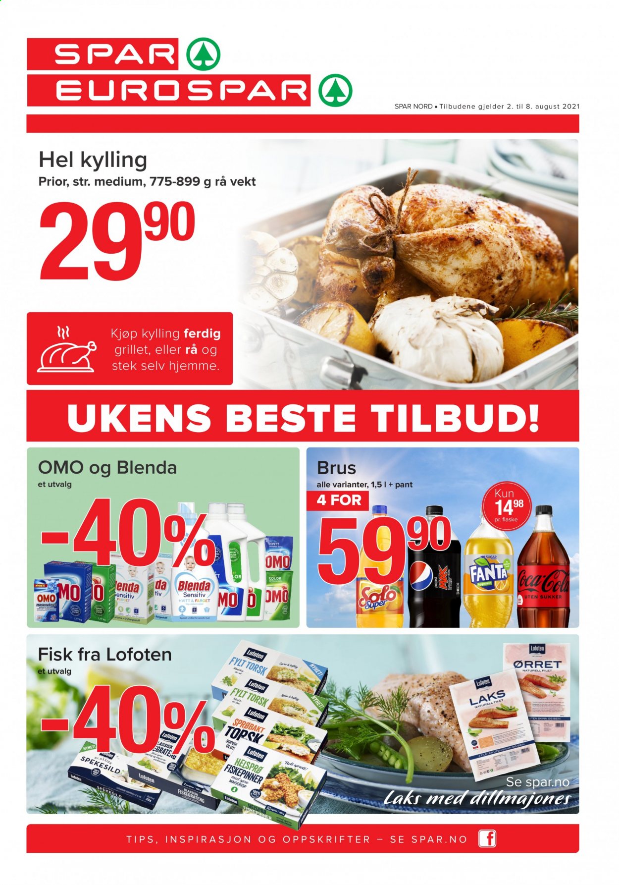 Kundeavis SPAR - 2.8.2021 - 8.8.2021. Side 1