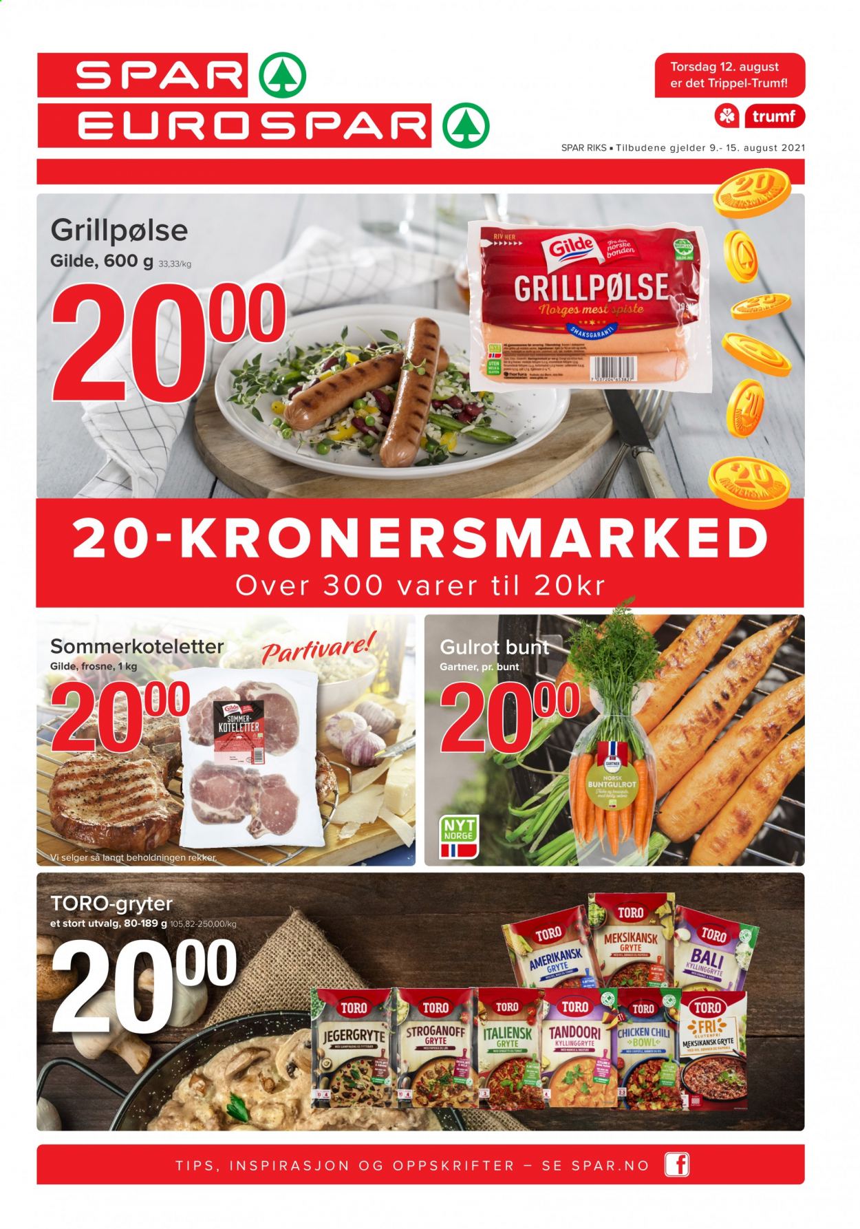 Kundeavis SPAR - 9.8.2021 - 15.8.2021. Side 1