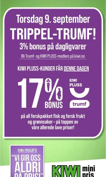 Kundeavis KIWI - 06.09.2021 - 12.09.2021.