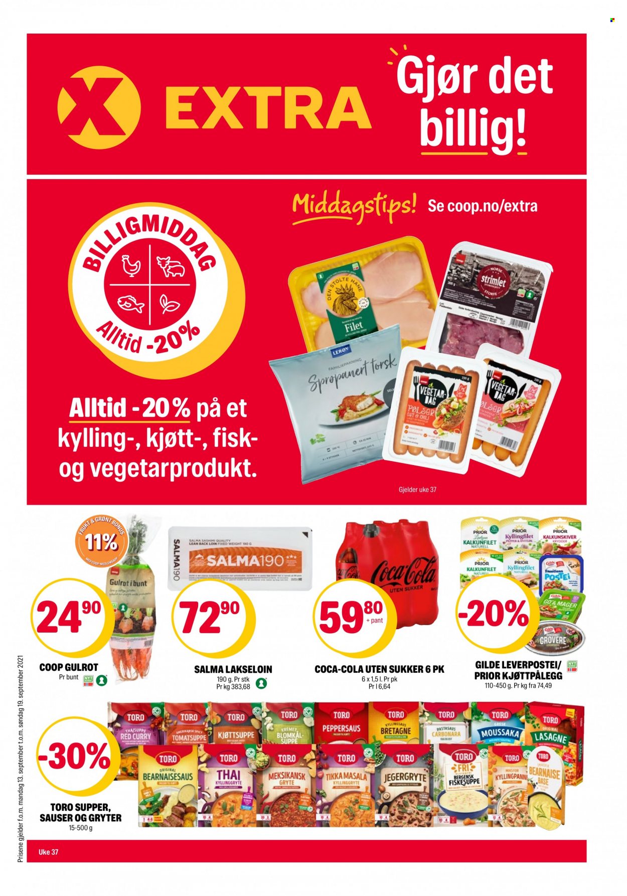 Kundeavis Coop Extra - 13.9.2021 - 19.9.2021. Side 1