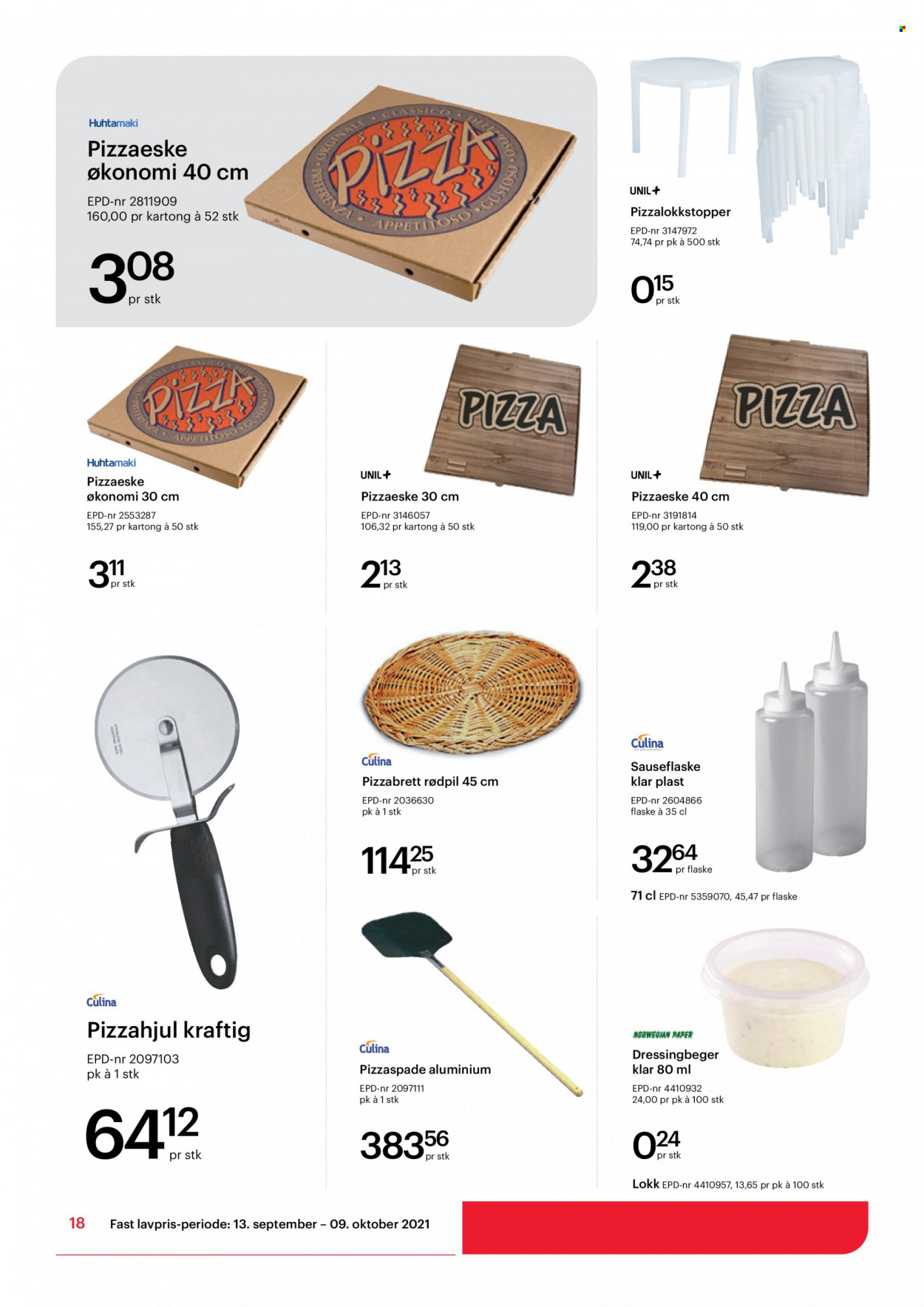 thumbnail - Kundeavis Storcash - 13.9.2021 - 9.10.2021 - Produkter fra tilbudsaviser - pizza. Side 18.