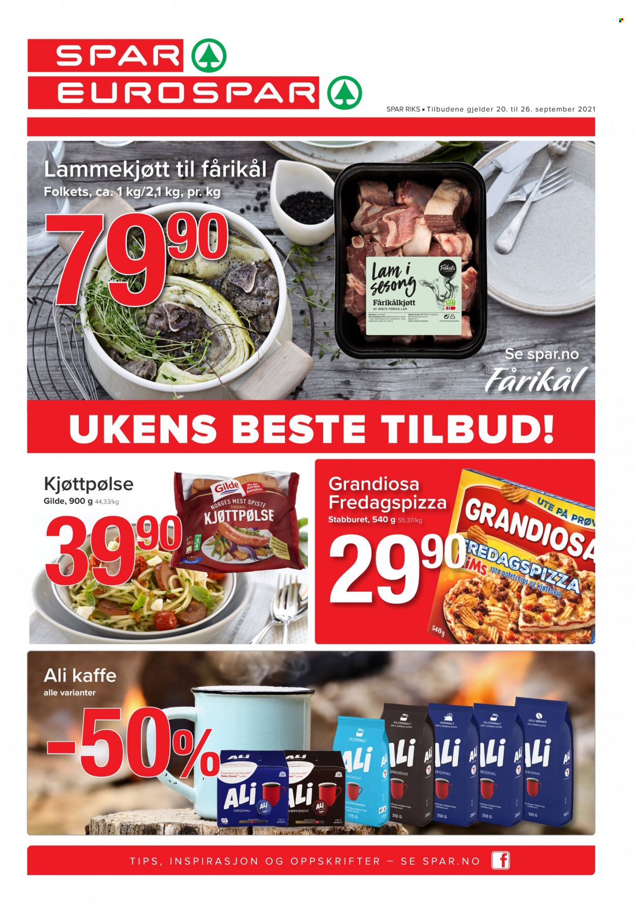 Kundeavis SPAR - 20.9.2021 - 26.9.2021. Side 1
