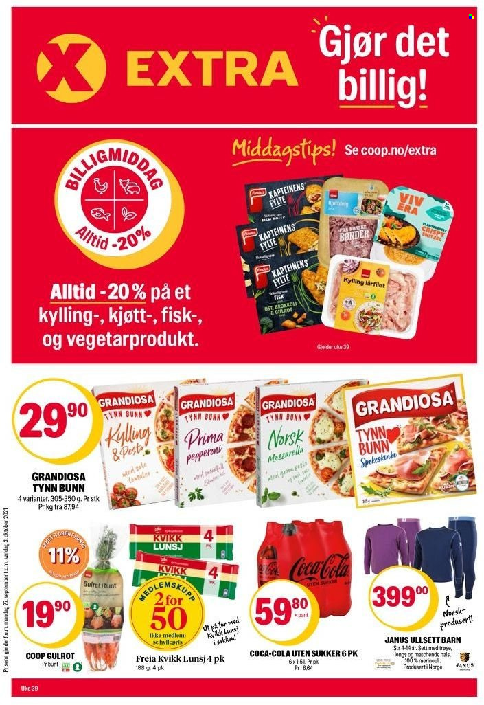 Kundeavis Coop Extra - 27.9.2021 - 3.10.2021. Side 1