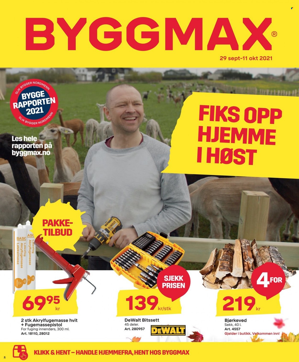 thumbnail - Kundeavis Byggmax - 29.9.2021 - 11.10.2021 - Produkter fra tilbudsaviser - bitssett. Side 1.