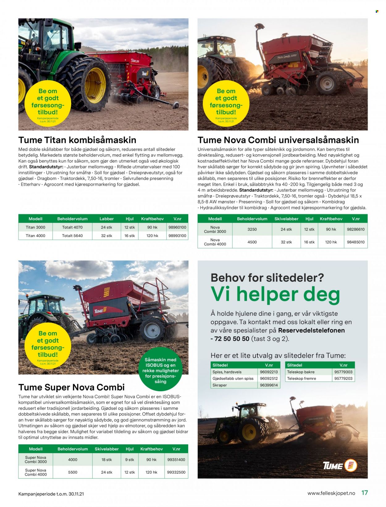 thumbnail - Kundeavis Felleskjøpet - 29.9.2021 - 31.12.2021 - Produkter fra tilbudsaviser - ring. Side 17.