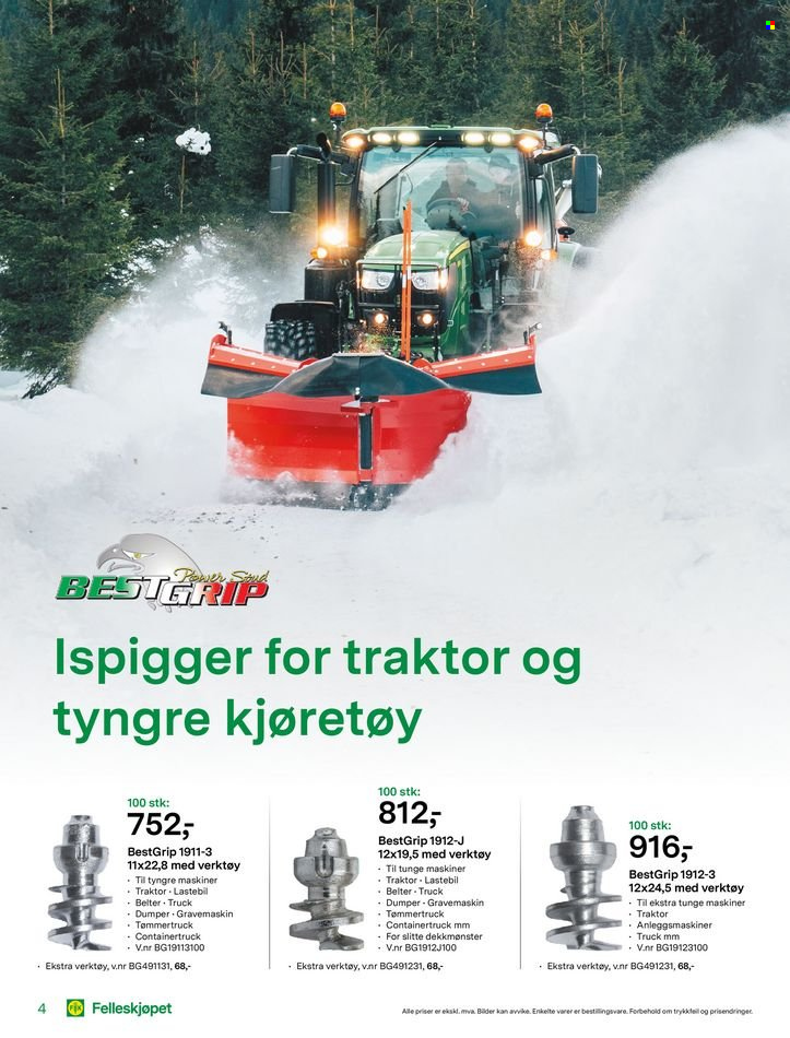 thumbnail - Kundeavis Felleskjøpet - Produkter fra tilbudsaviser - traktor. Side 4.