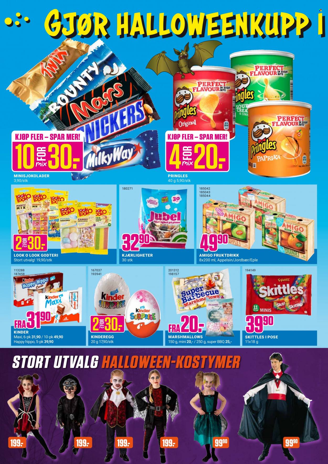 thumbnail - Kundeavis Europris - 18.10.2021 - 23.10.2021 - Produkter fra tilbudsaviser - jordbær, Bounty, marshmallows, Milkyway, Pringles. Side 2.