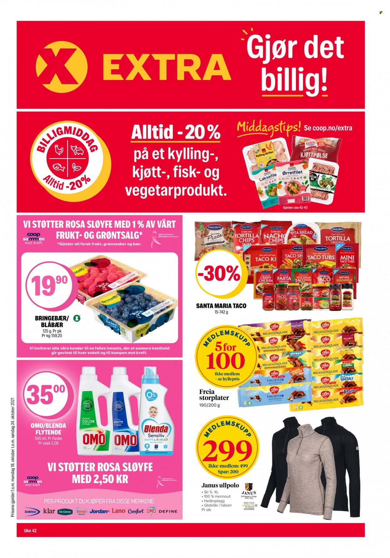 Kundeavis Coop Extra - 18.10.2021 - 24.10.2021. Side 1