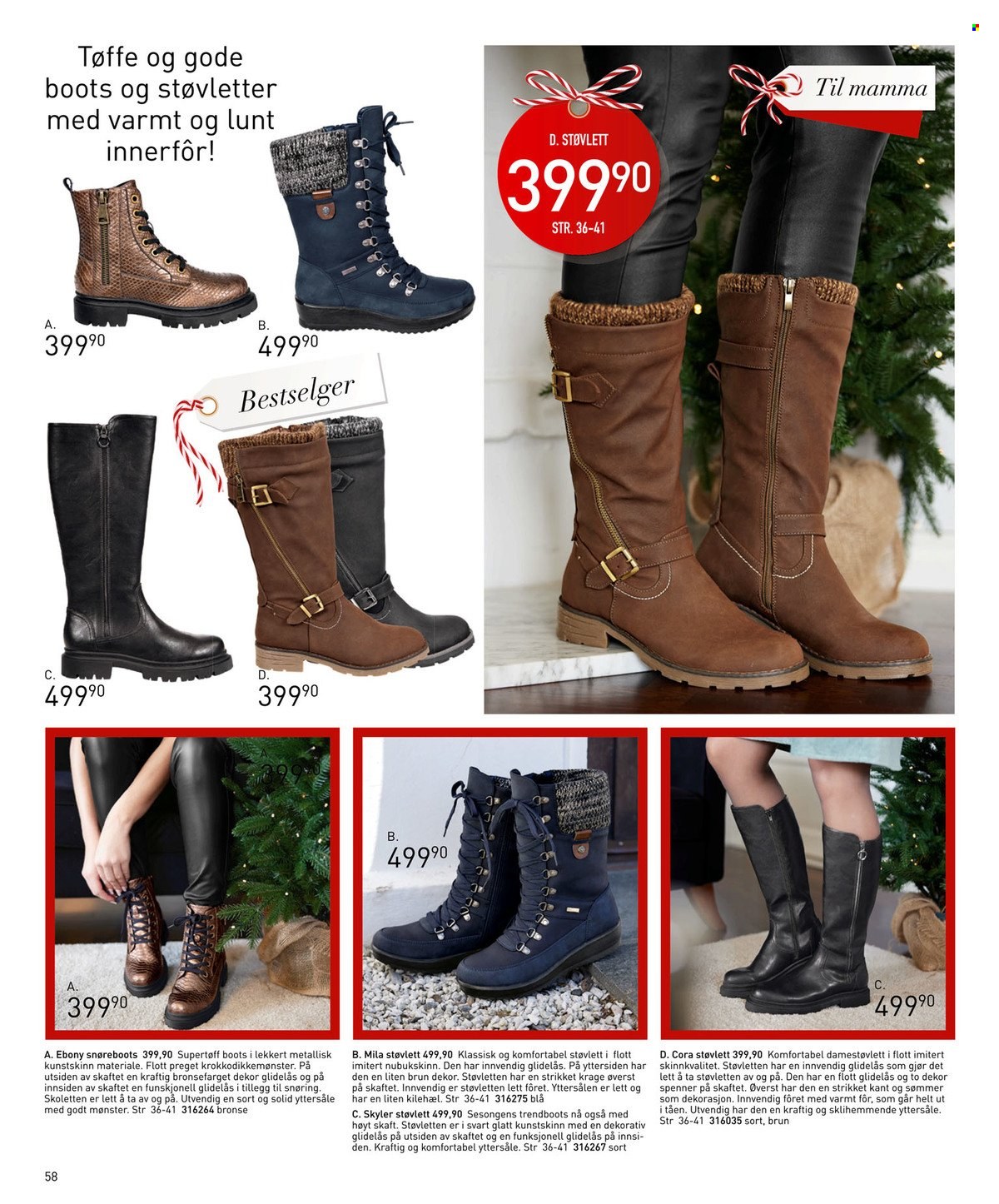 thumbnail - Kundeavis Sparkjøp - 4.11.2021 - 23.12.2021 - Produkter fra tilbudsaviser - boots, støvletter. Side 58.