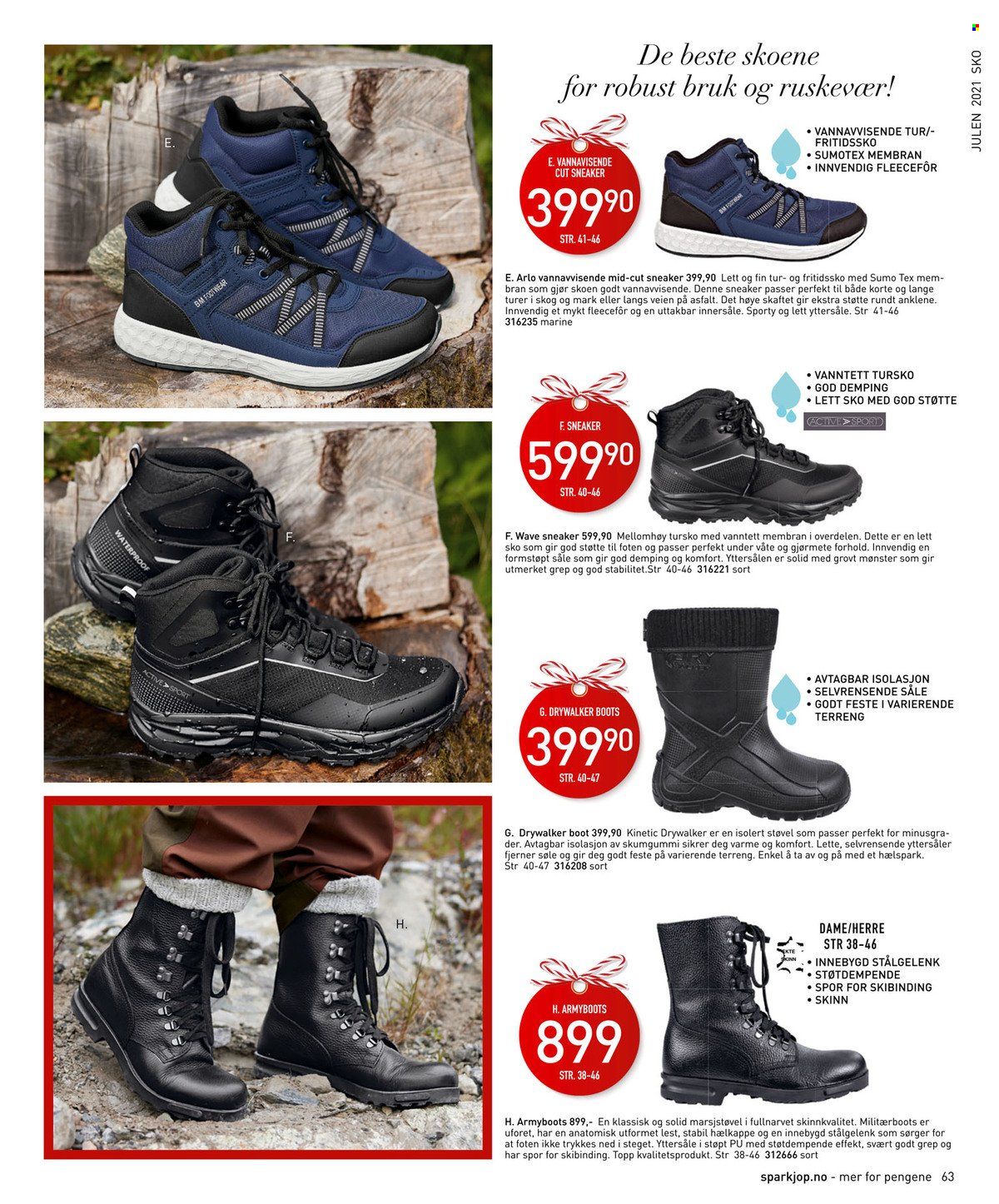 thumbnail - Kundeavis Sparkjøp - 4.11.2021 - 23.12.2021 - Produkter fra tilbudsaviser - boots, sko, sneaker. Side 63.