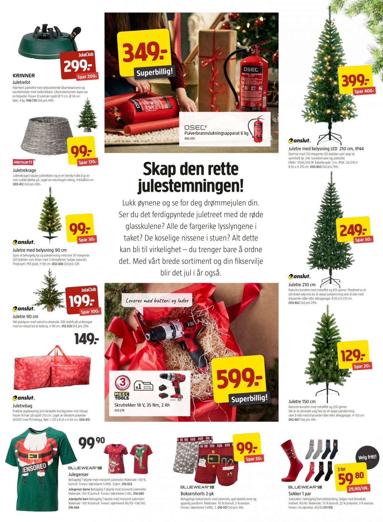 thumbnail - Kundeavis Jula - 13.11.2021 - 11.12.2021 - Produkter fra tilbudsaviser - skrutrekker, juletre. Side 3.