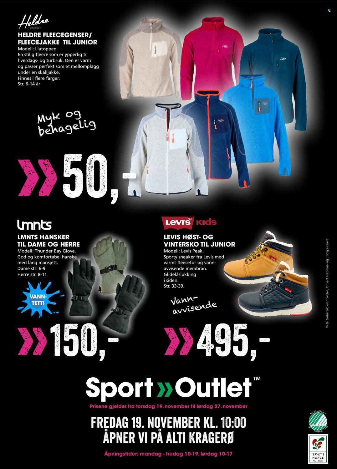 thumbnail - Kundeavis Sport Outlet - 19.11.2021 - 27.11.2021 - Produkter fra tilbudsaviser - fleecejakke, hansker, vintersko, sneaker. Side 56.