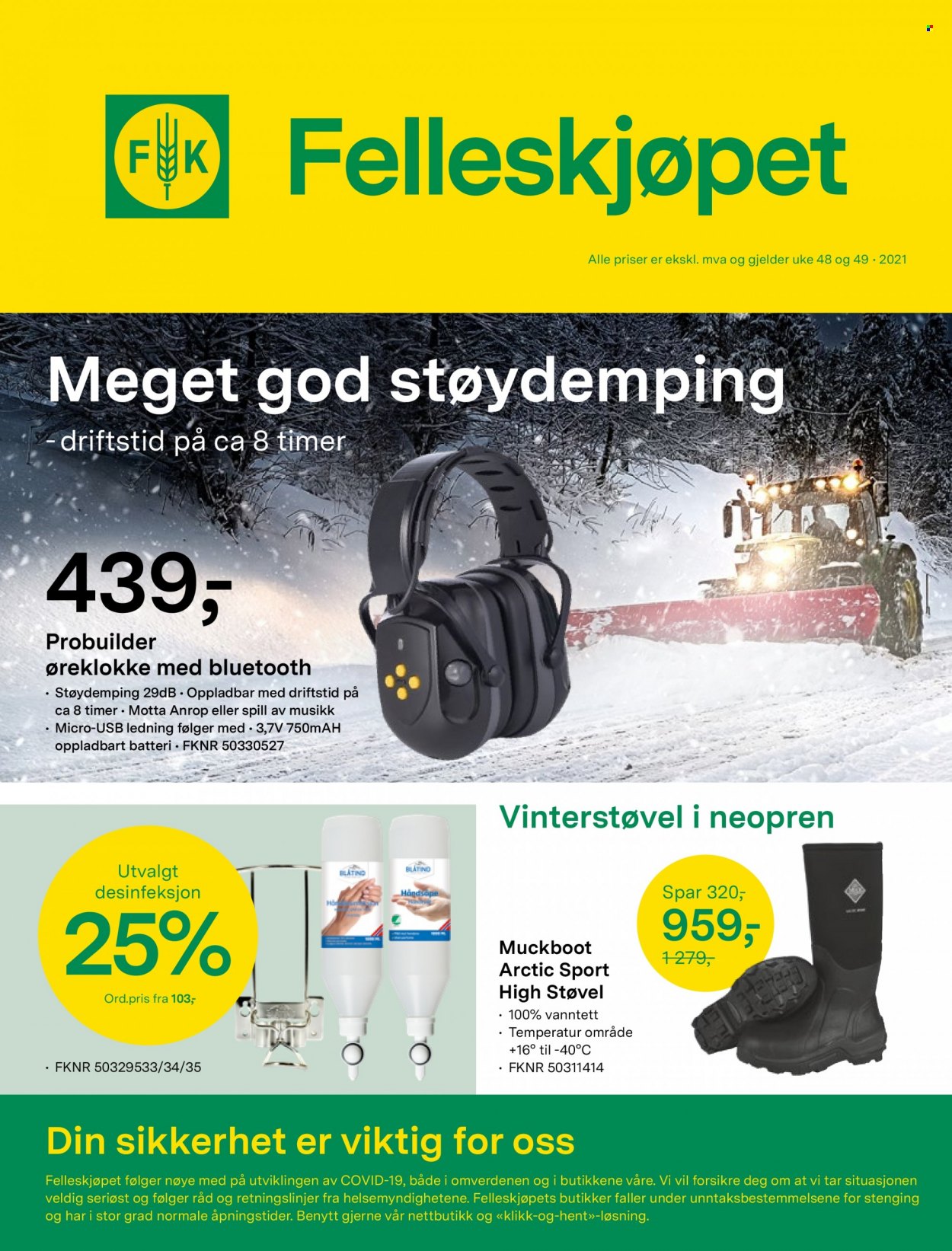 thumbnail - Kundeavis Felleskjøpet - 29.11.2021 - 12.12.2021 - Produkter fra tilbudsaviser - vintersko. Side 1.