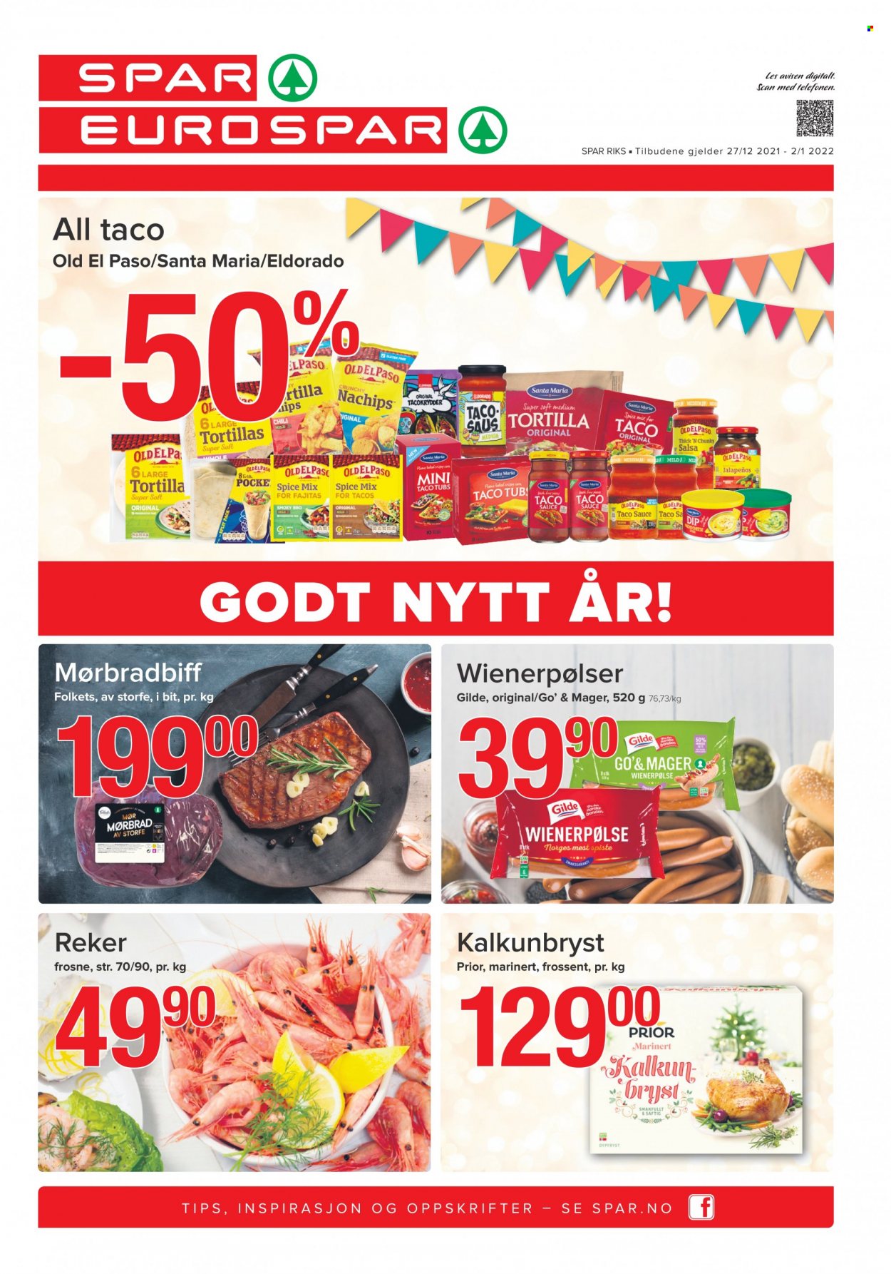 Kundeavis SPAR - 27.12.2021 - 2.1.2022. Side 1
