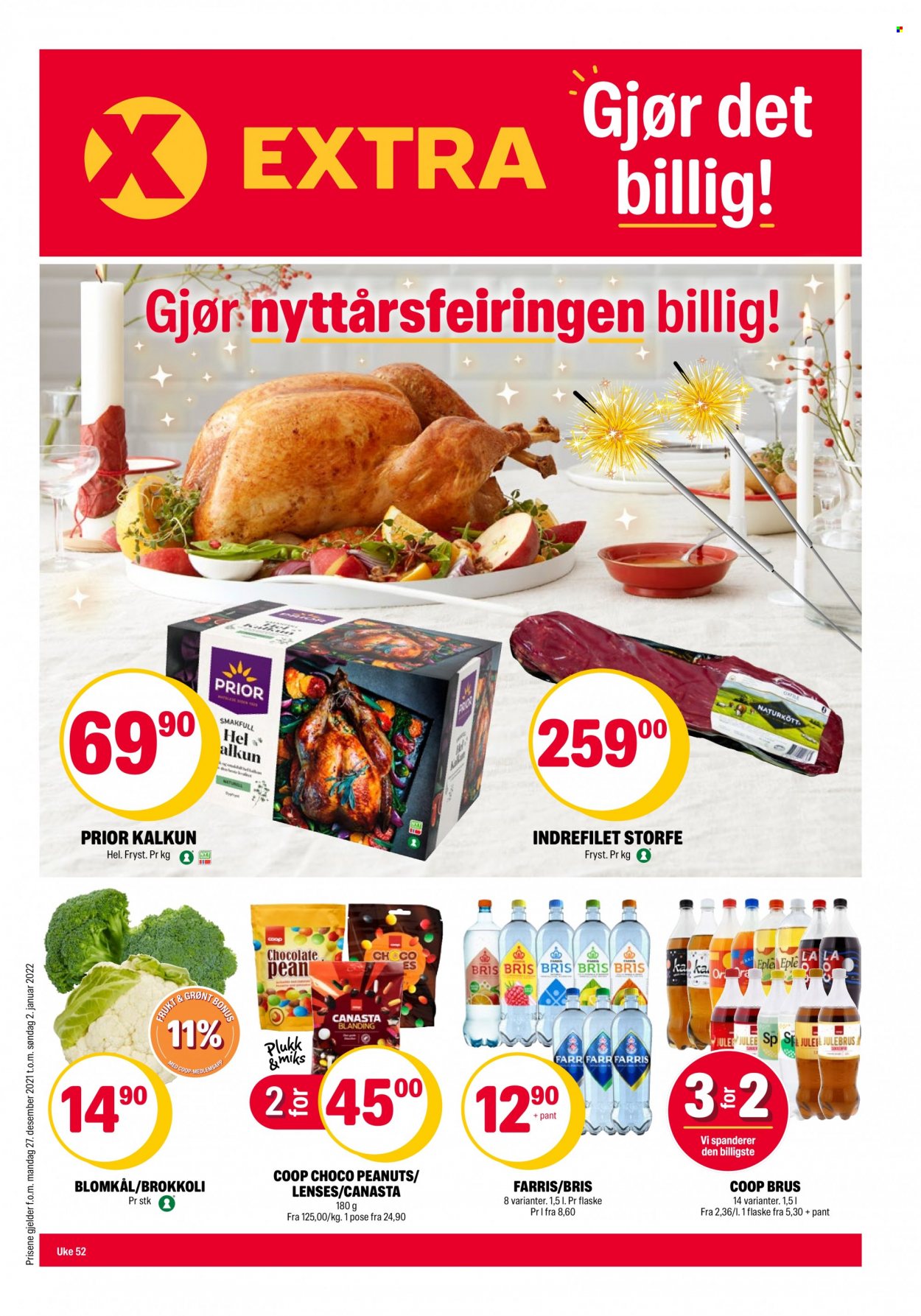 Kundeavis Coop Extra - 27.12.2021 - 2.1.2022. Side 1
