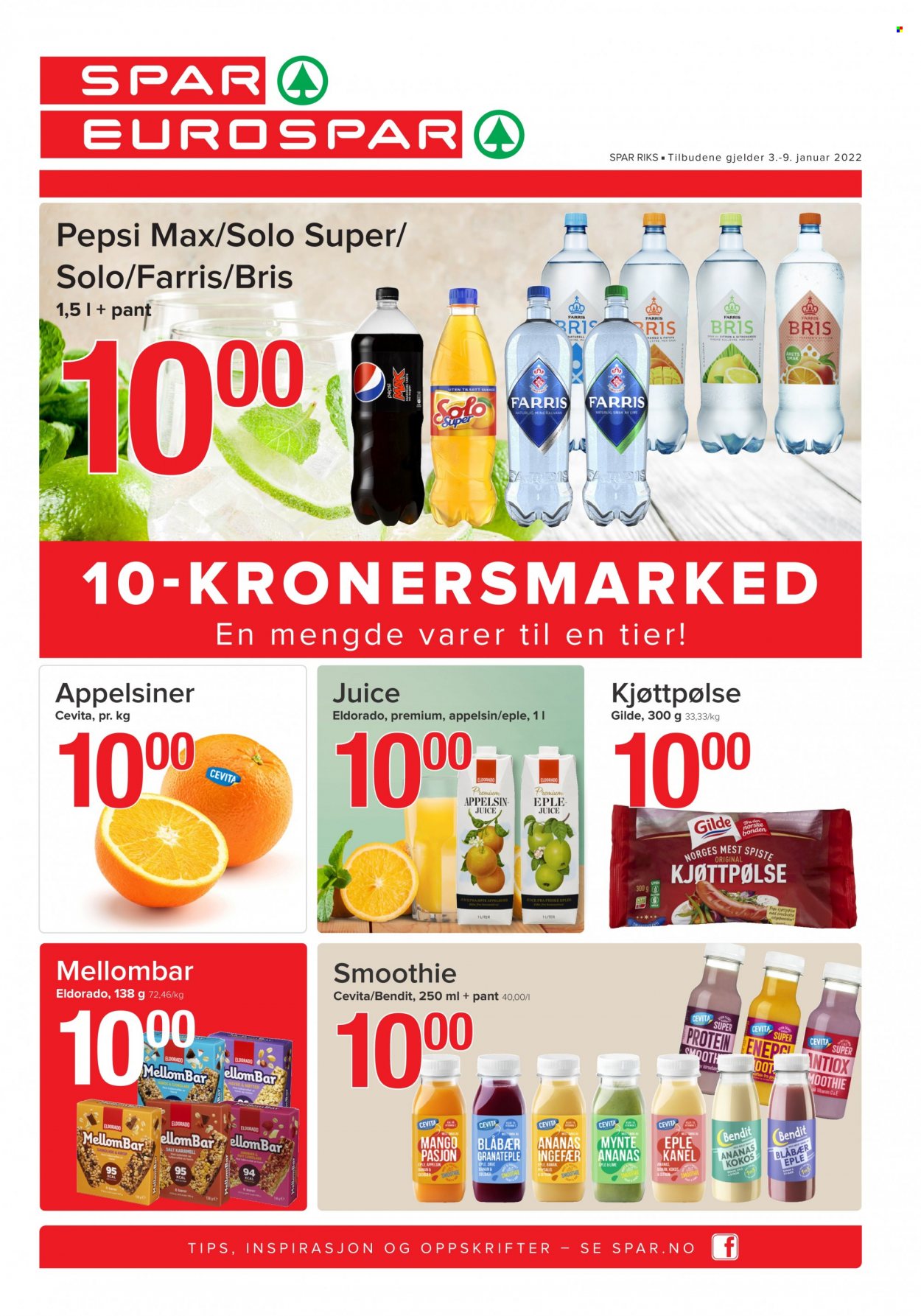 Kundeavis SPAR - 3.1.2022 - 9.1.2022. Side 1