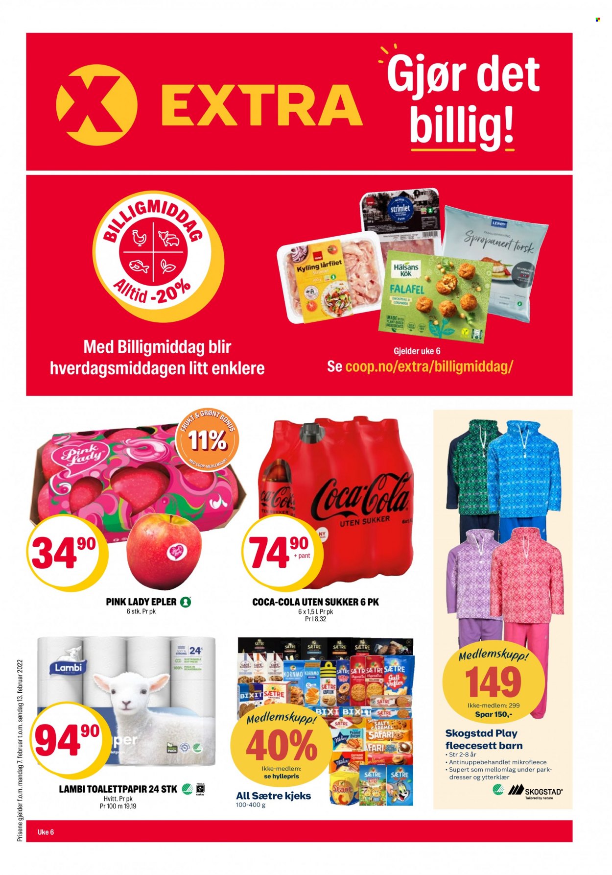 Kundeavis Coop Extra - 7.2.2022 - 13.2.2022. Side 1