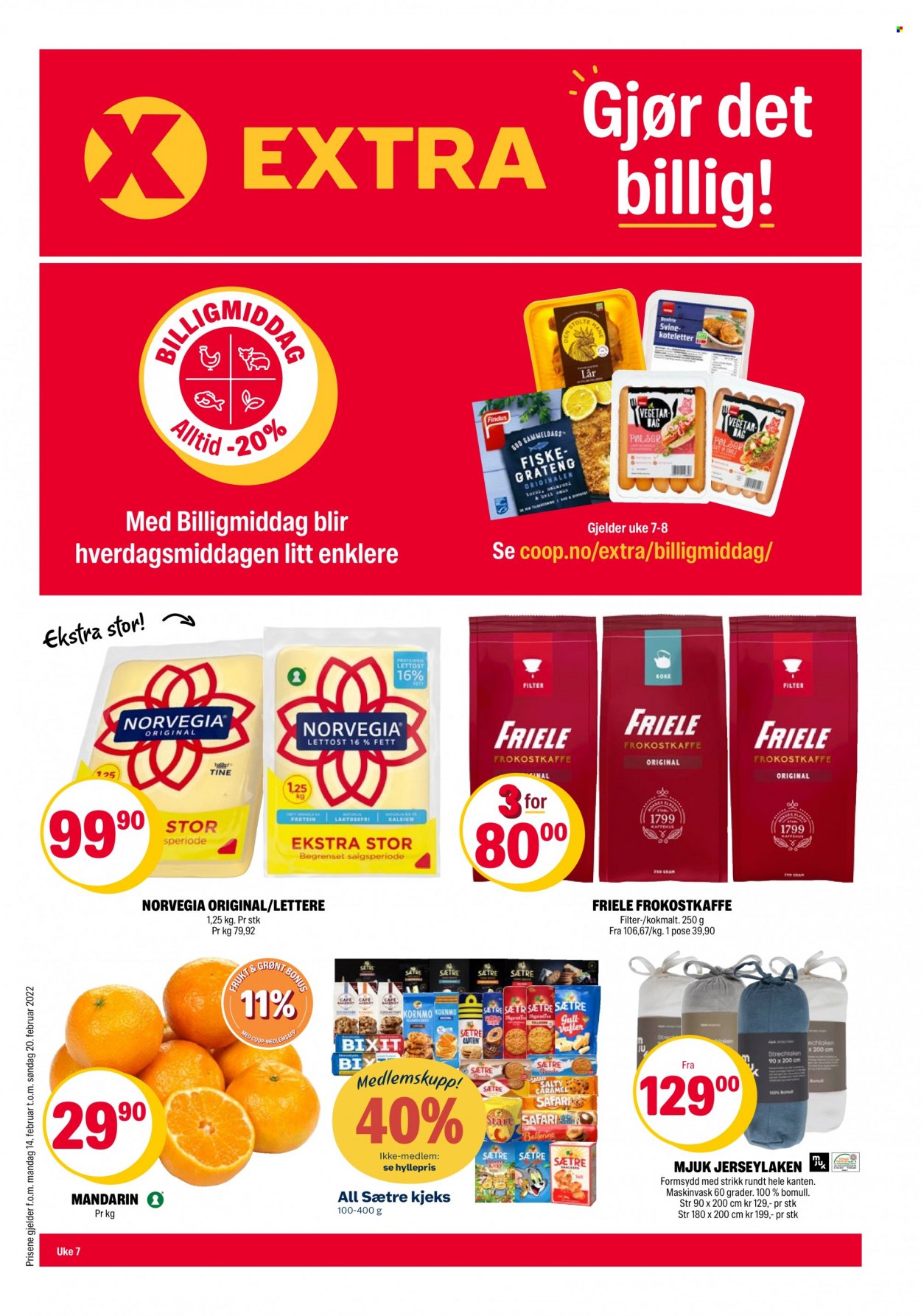 Kundeavis Coop Extra - 14.2.2022 - 20.2.2022. Side 1