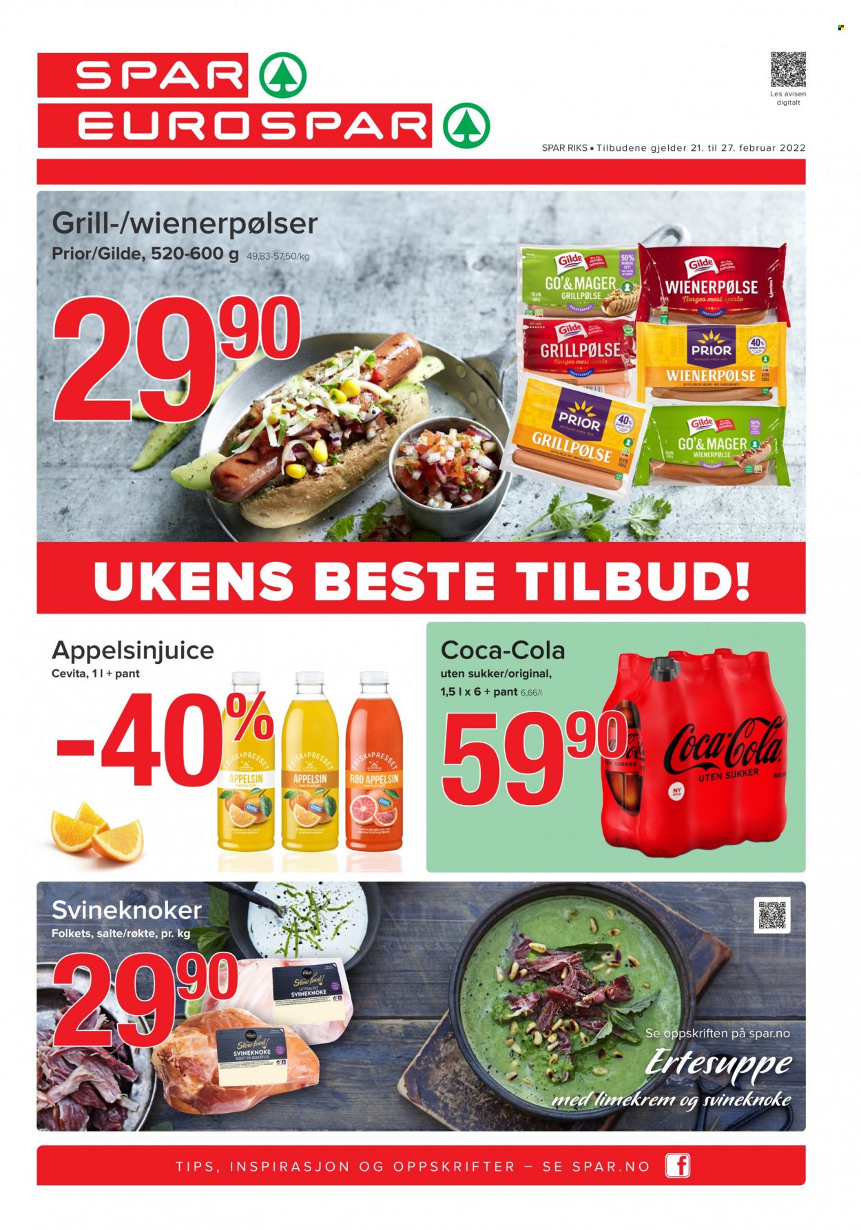 Kundeavis SPAR - 21.2.2022 - 27.2.2022. Side 1