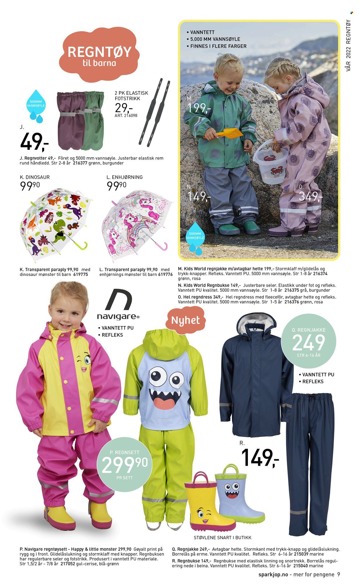 thumbnail - Kundeavis Sparkjøp - Produkter fra tilbudsaviser - dinosaur, paraply. Side 9.