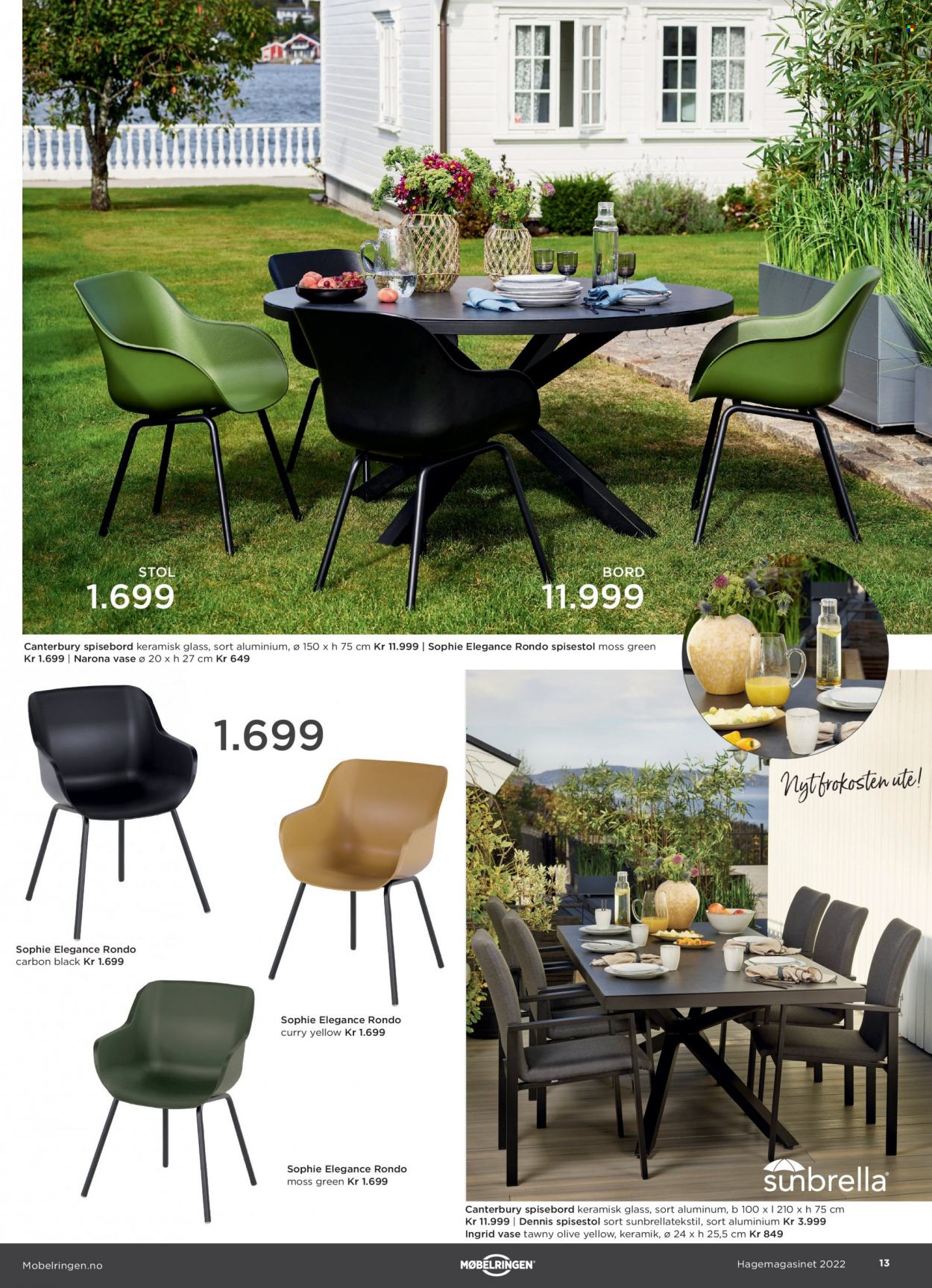 thumbnail - Kundeavis Møbelringen - Produkter fra tilbudsaviser - bord, spisebord, stol, spisestol. Side 13.
