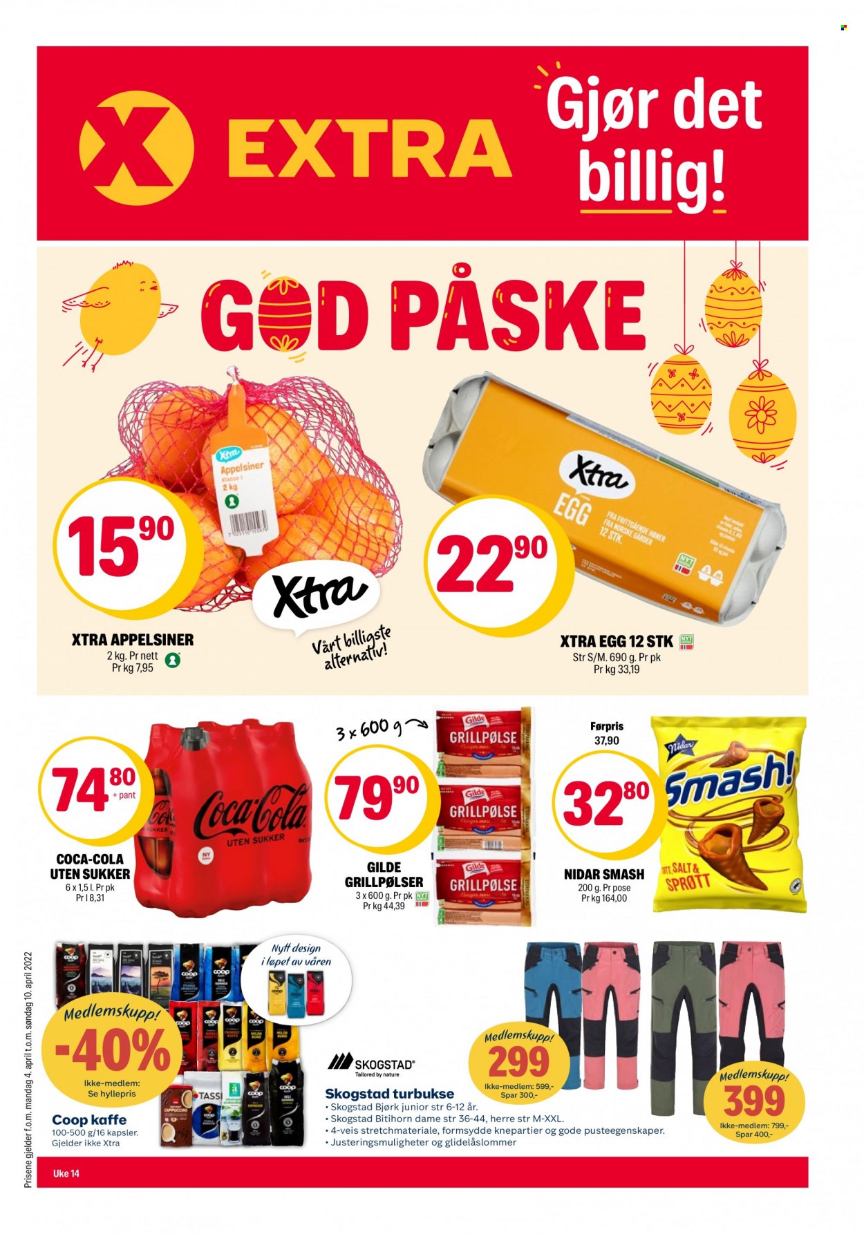 Kundeavis Coop Extra - 4.4.2022 - 10.4.2022. Side 1