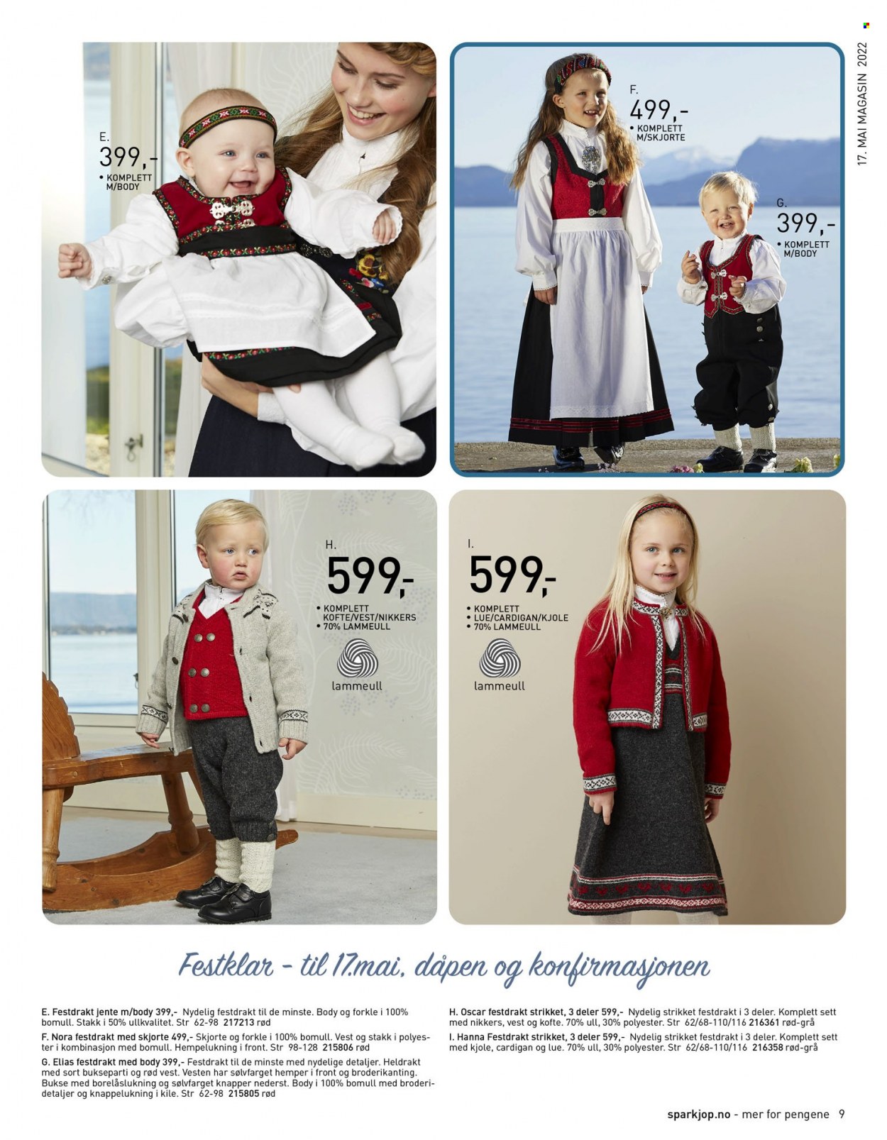 thumbnail - Kundeavis Sparkjøp - 27.4.2022 - 17.5.2022 - Produkter fra tilbudsaviser - vest, bukse, festdrakt, skjorte, cardigan, lue. Side 9.