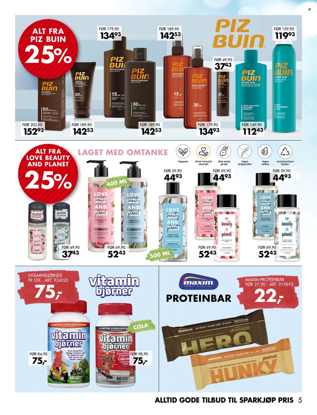 thumbnail - Kundeavis Sparkjøp - 16.5.2022 - 29.5.2022 - Produkter fra tilbudsaviser - conditioner, shampoo, cream, body lotion. Side 5.