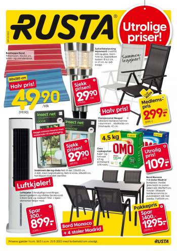 Kundeavis Rusta - 18.05.2022 - 21.05.2022.