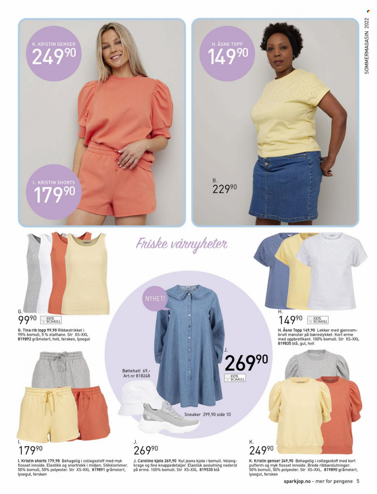 thumbnail - Kundeavis Sparkjøp - Produkter fra tilbudsaviser - jeans, shorts, kjole, genser, sneaker. Side 5.