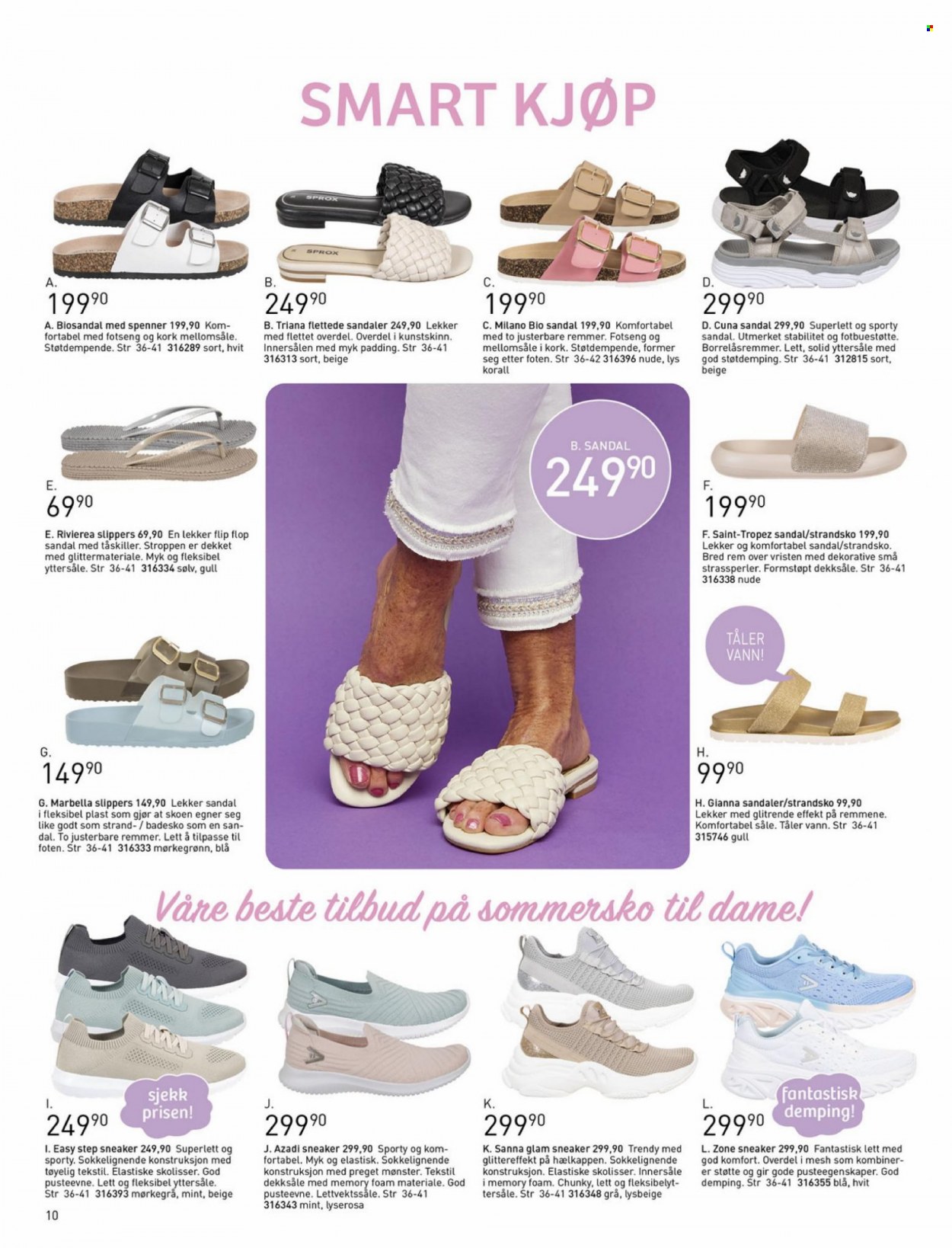 thumbnail - Kundeavis Sparkjøp - Produkter fra tilbudsaviser - sandal, sneaker. Side 10.