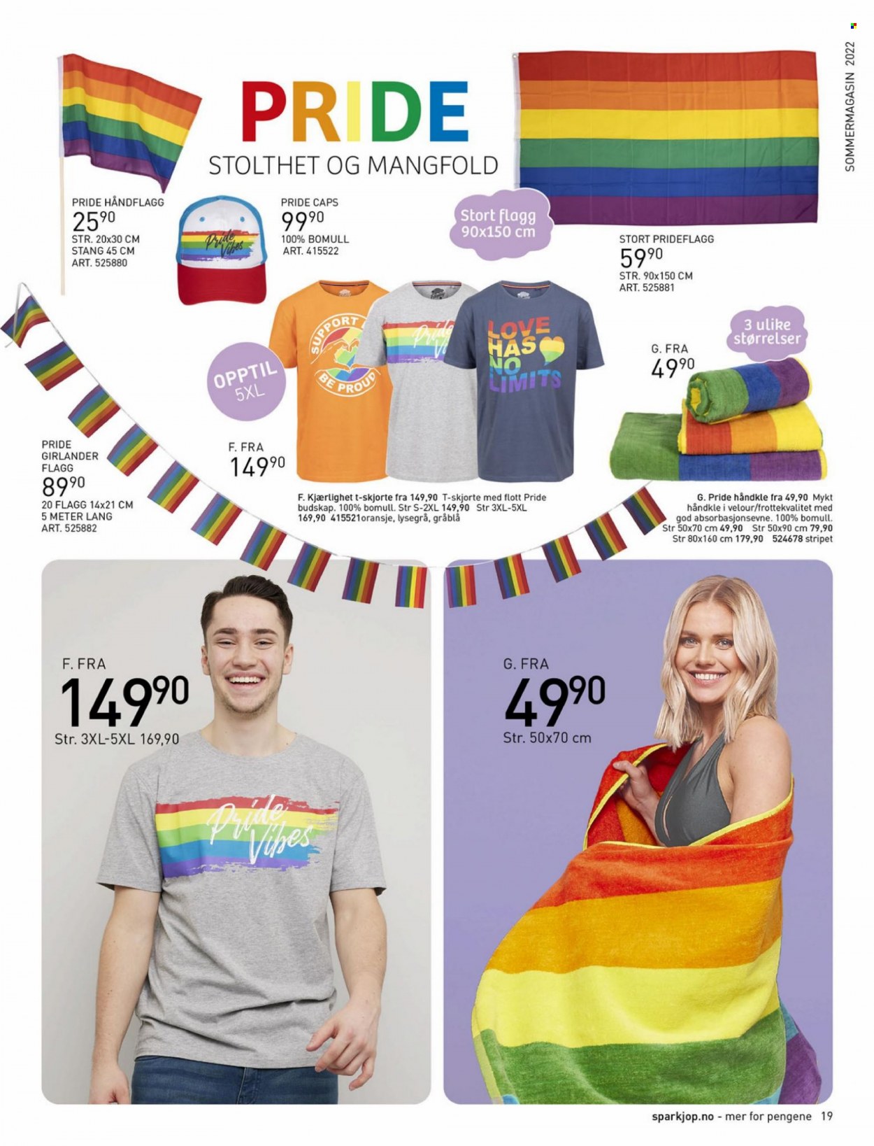 thumbnail - Kundeavis Sparkjøp - Produkter fra tilbudsaviser - håndkle, t-skjorte, skjorte. Side 19.