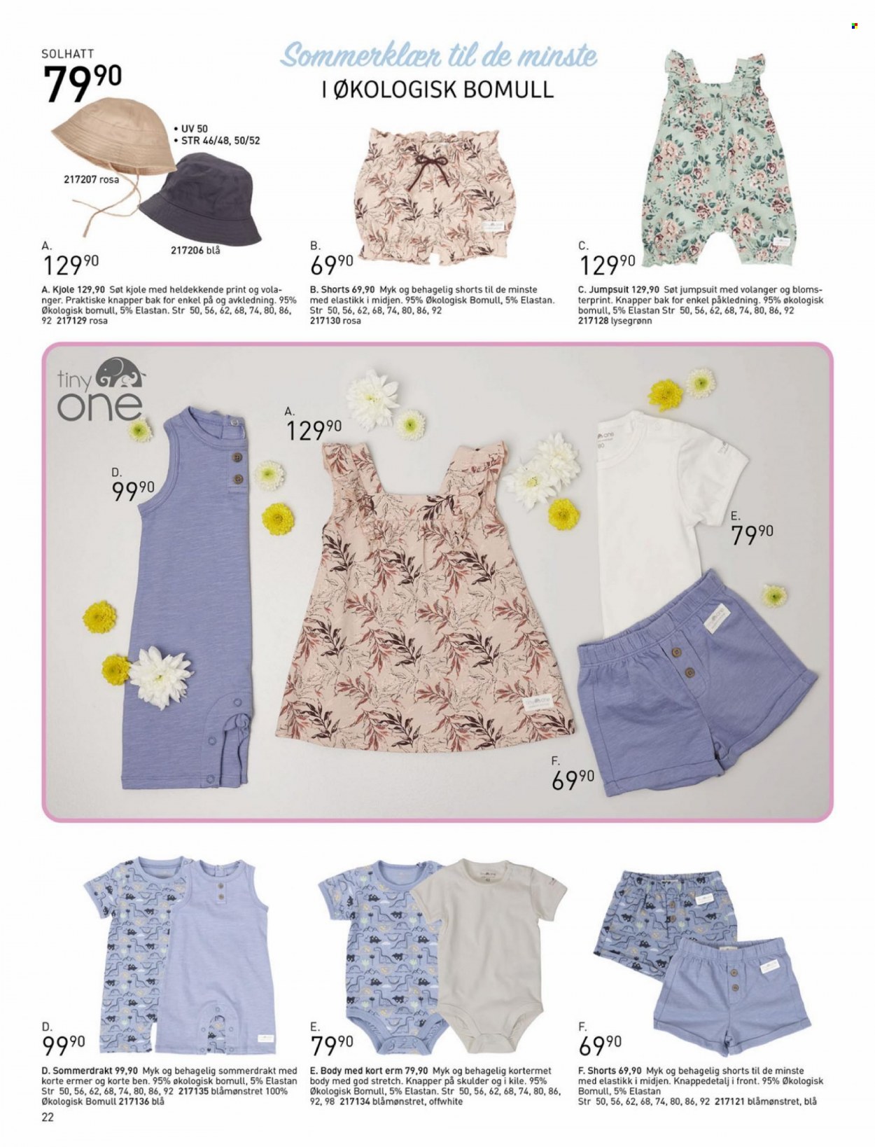 thumbnail - Kundeavis Sparkjøp - Produkter fra tilbudsaviser - shorts, jumpsuit, kjole, solhatt. Side 22.